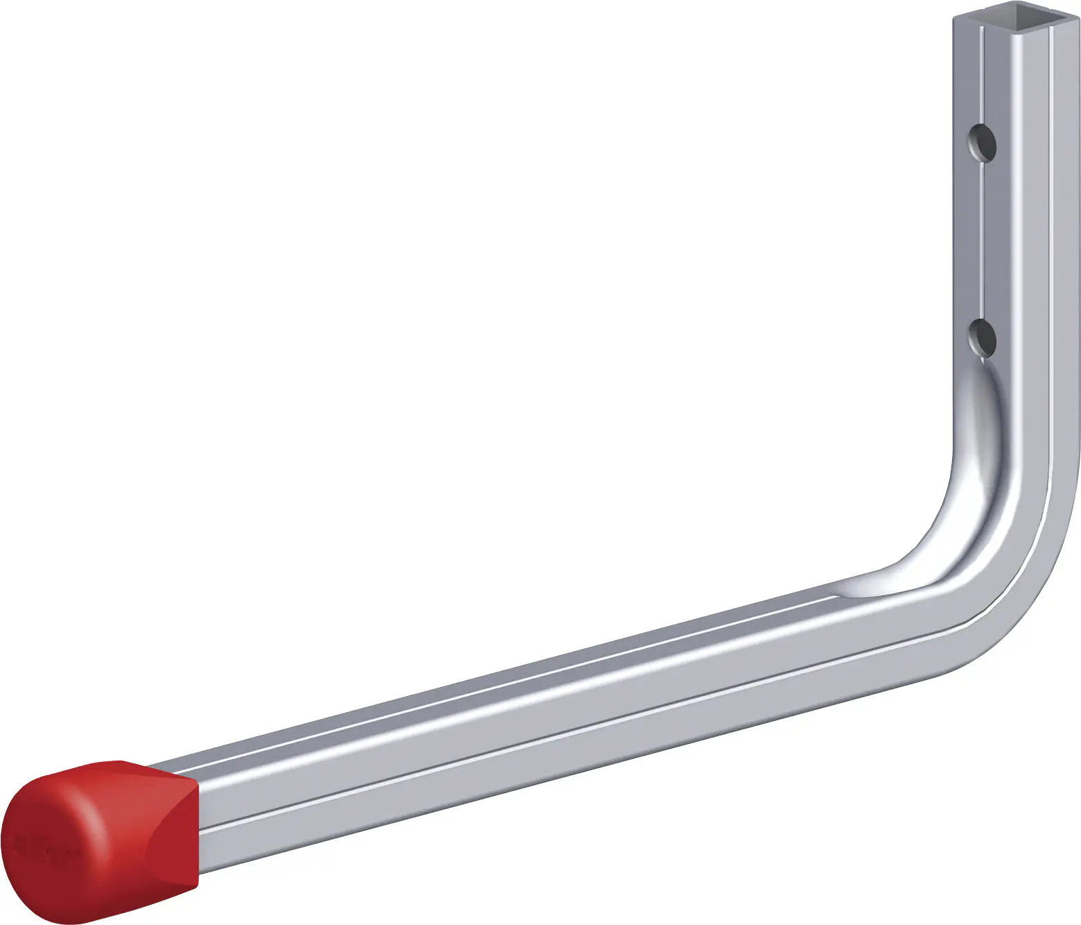 alfer Wandhaken 175 mm 175 x 80 mm Aluminium roh Kappe rot