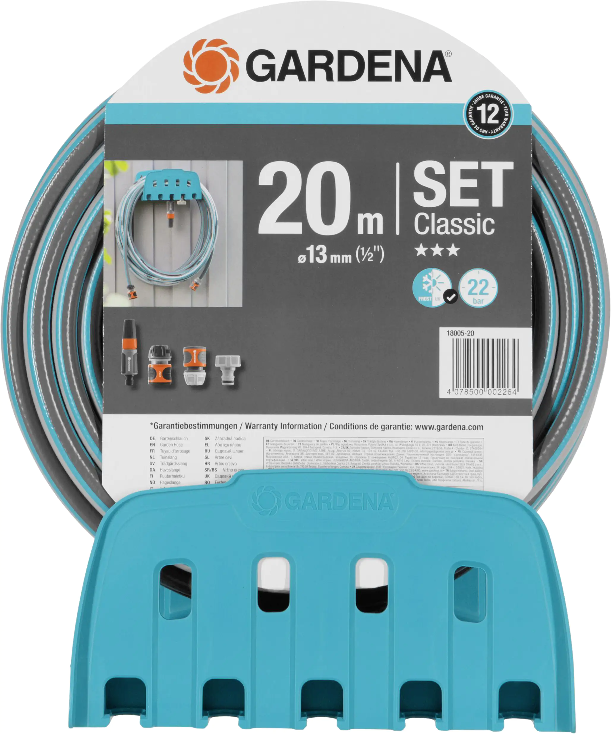 Gardena Wandschlauchhalter inkl. Schlauch 20 m 13 mm (1/2")