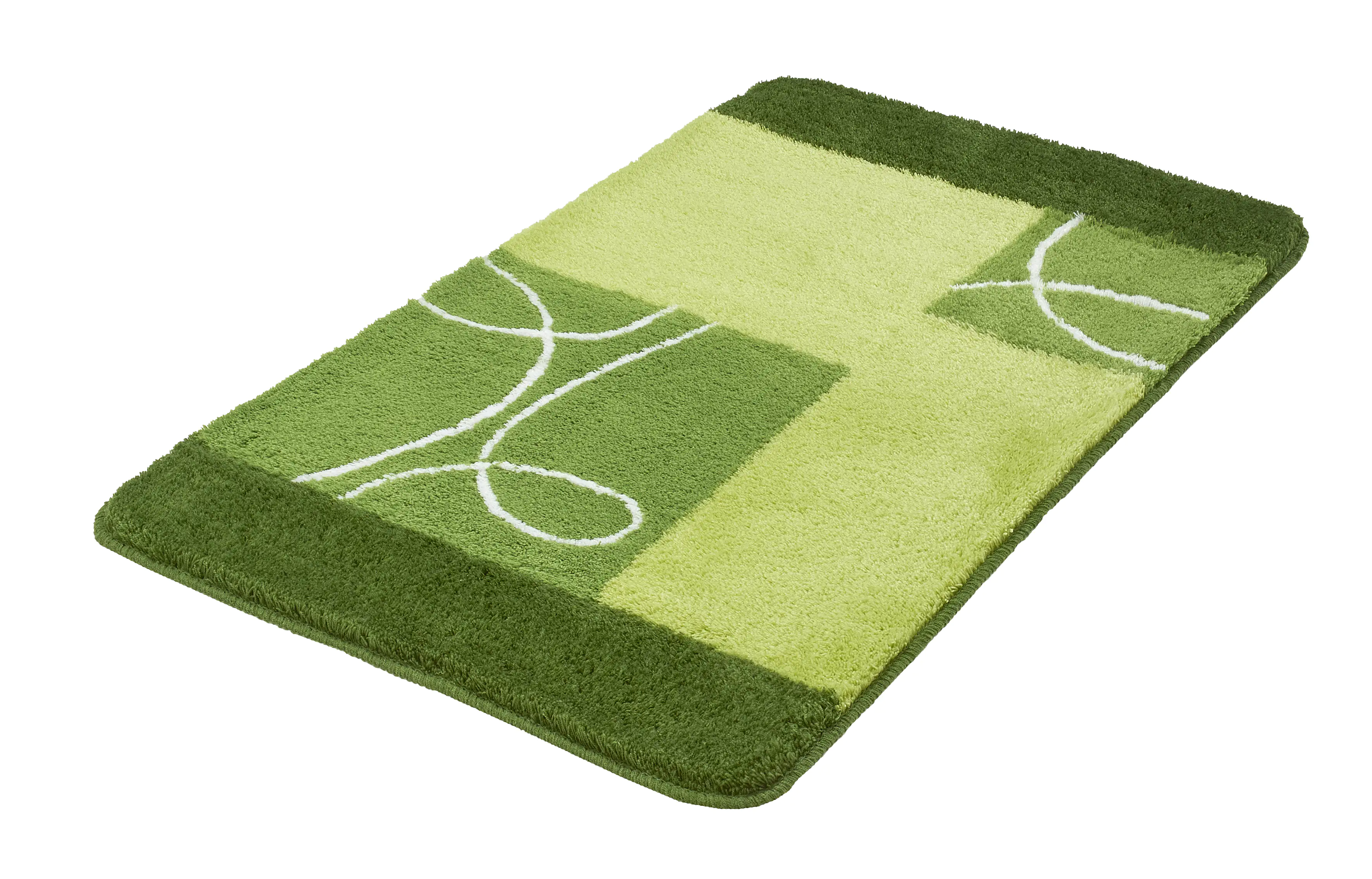 Kleine Wolke Badteppich Curly kiwigrün, 70 x 120 cm