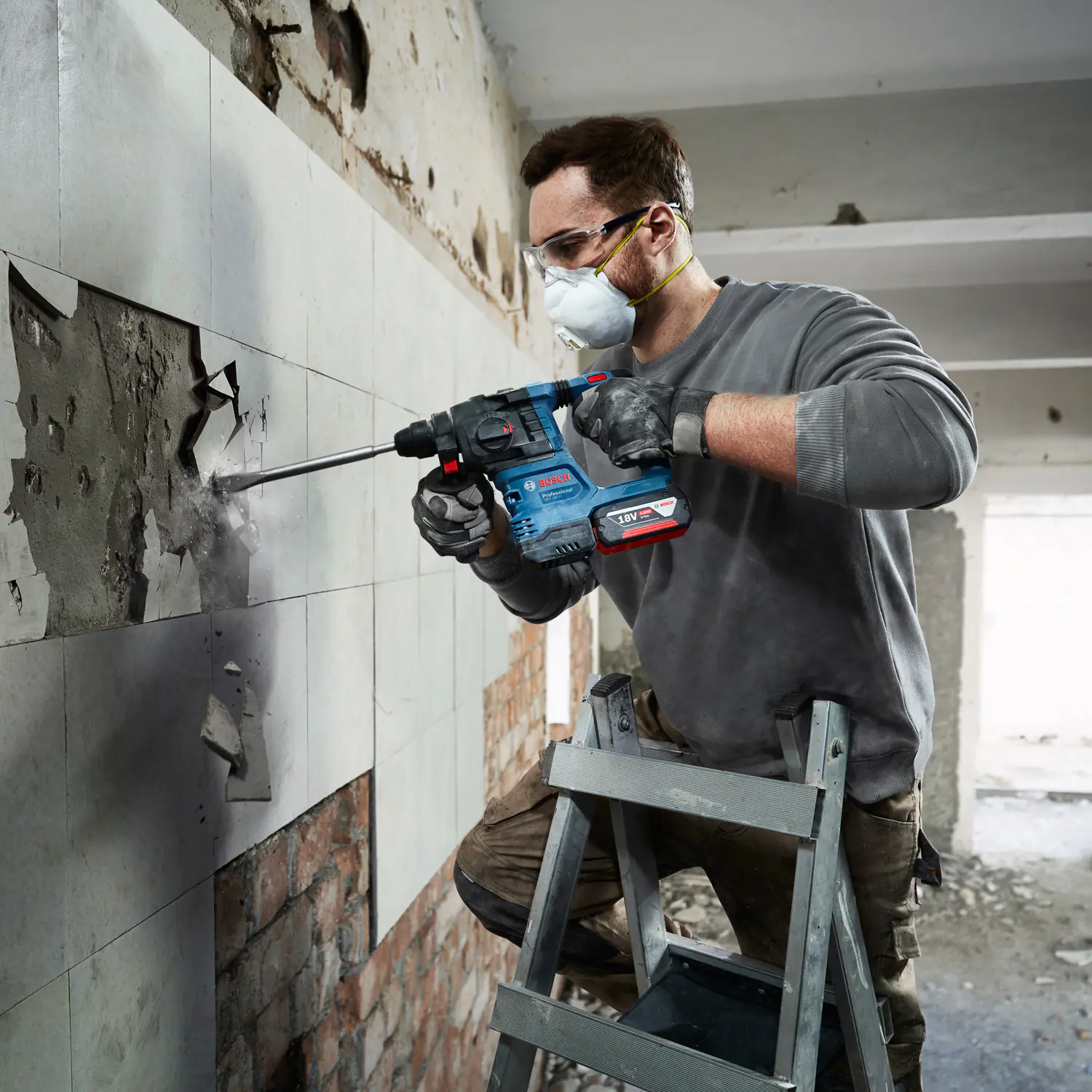 Bosch Professional Akku-Bohrhammer GBH 18V-22 SDS-Plus Solo