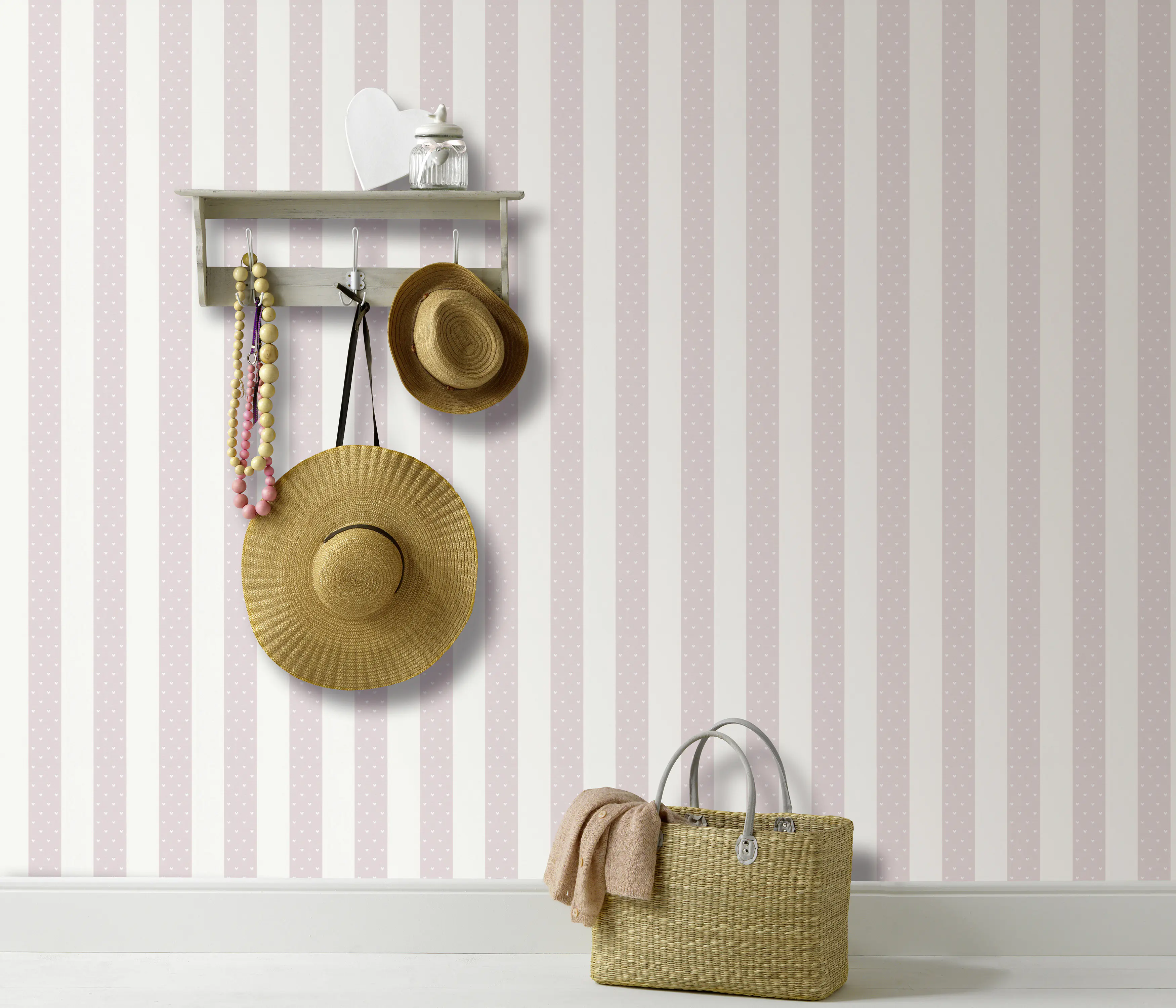 Erismann Vliestapete 13621-10 Kinderzimmer, Streifen rosa, 10,05 x 0,53 m
