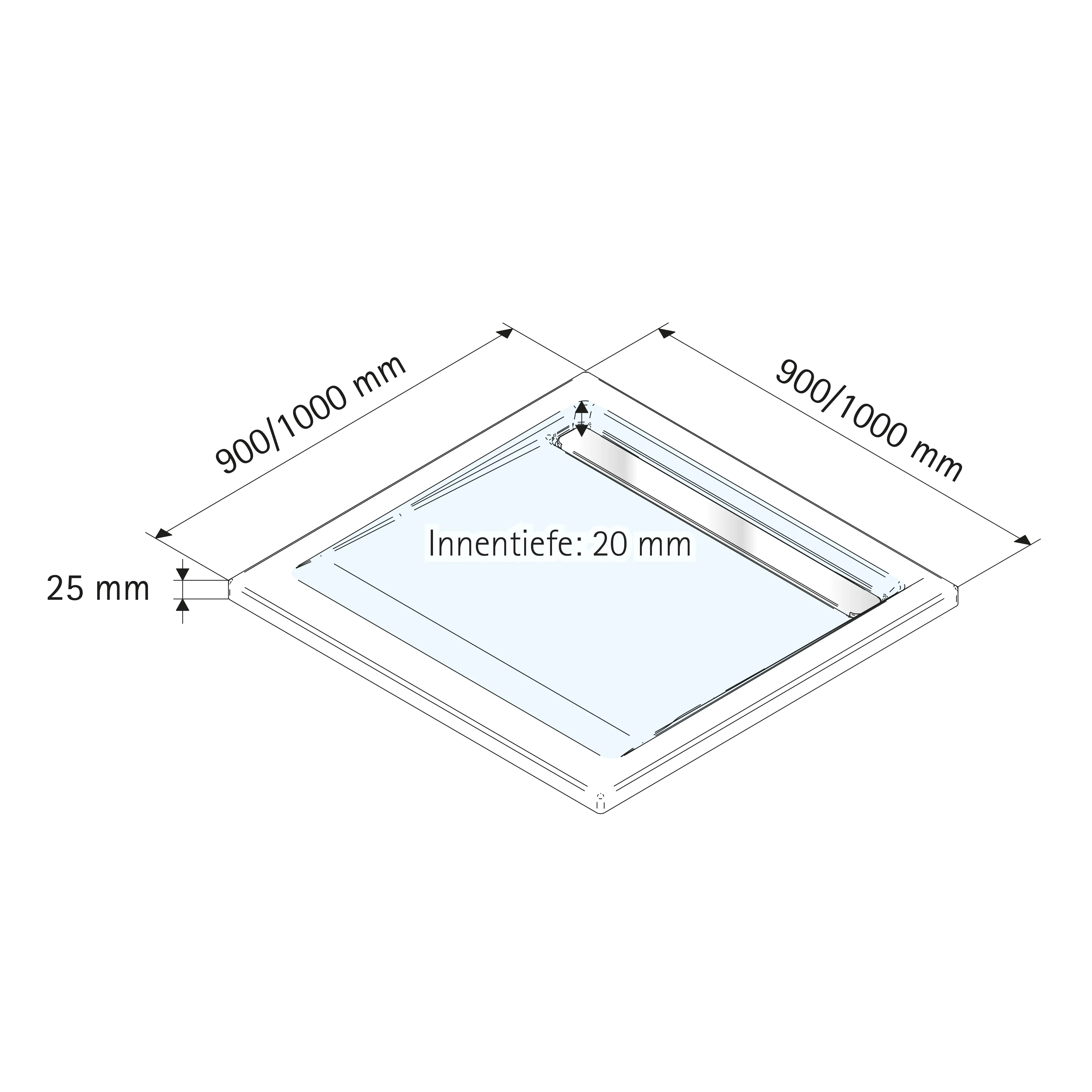 Schulte Duschwanne Sanitär-Acryl 90 x 90 cm alpinweiß