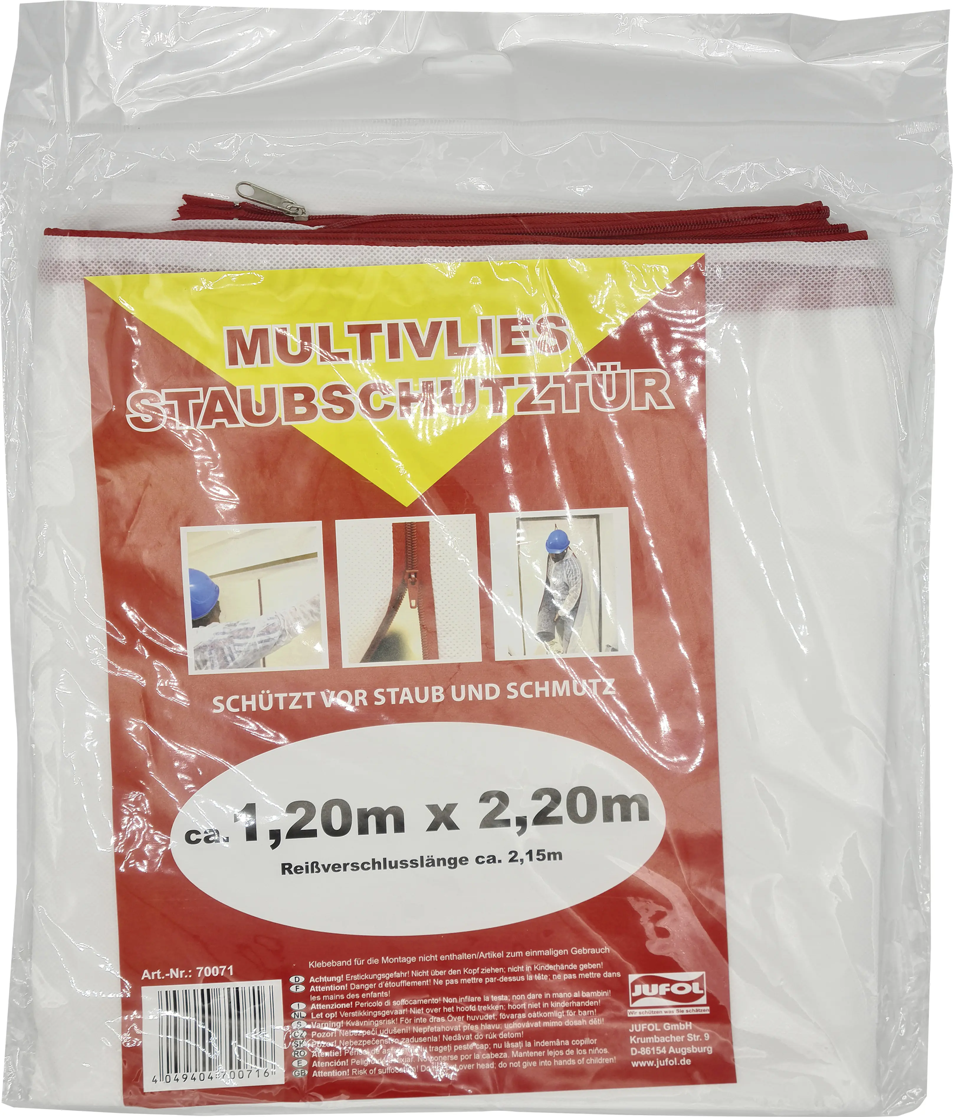 JUFOL Staubschutztür weiß, 1,2 x 2,2 m