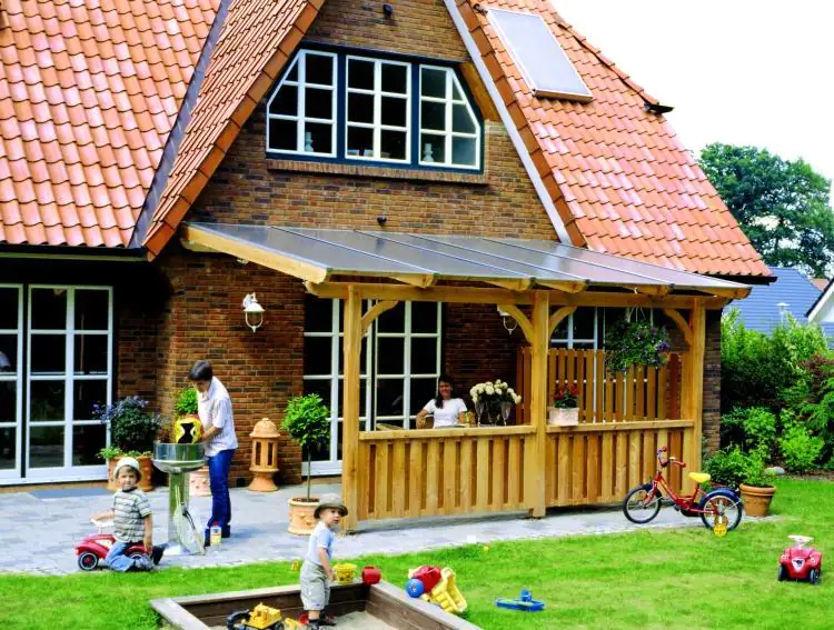 SKAN HOLZ Terrassenüberdachung Rimini 434 x 300 cm, Douglasie, natur SKAN HOLZ Terrassenüberdachung Rimini 434 x 300 cm, Douglasie, natur
