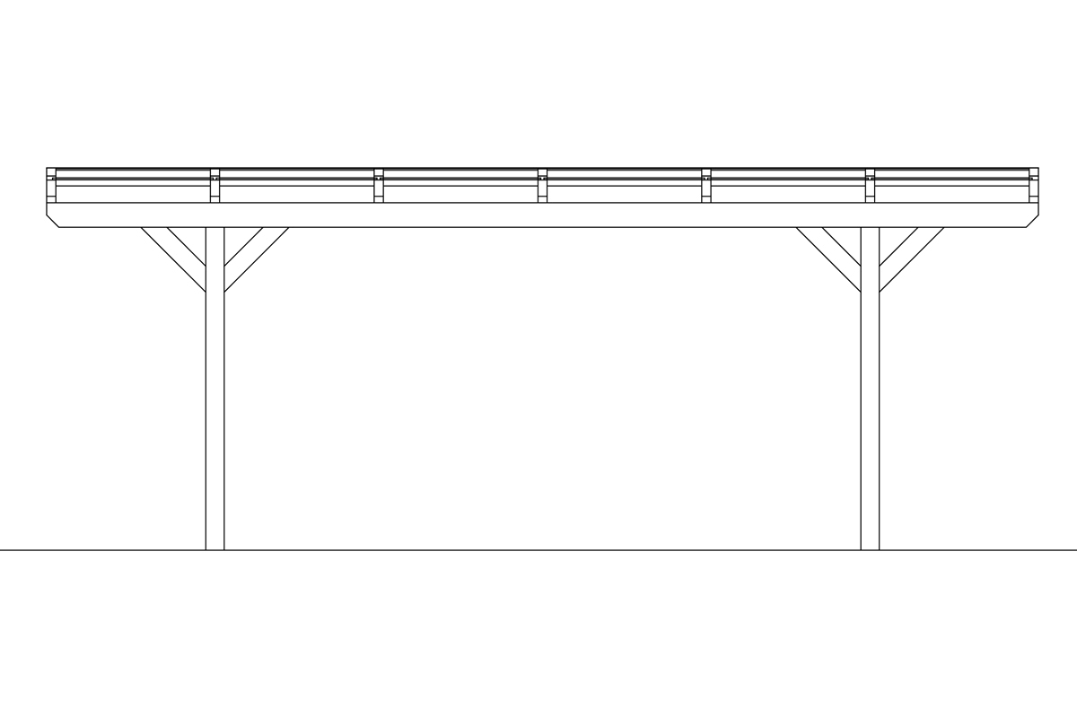 SKAN HOLZ Carport Odenwald 640 x 648 cm, natur