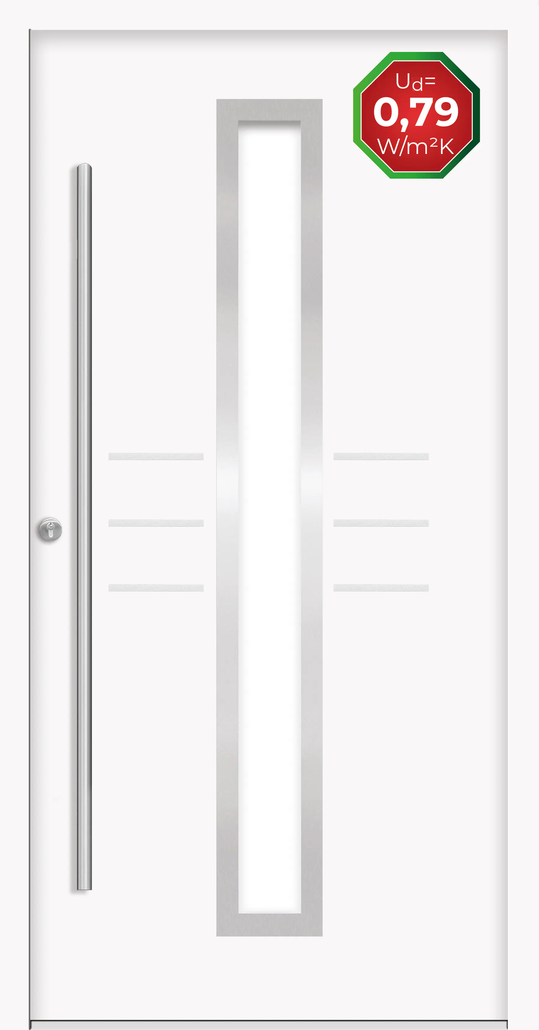 Splendoor Haustür Passivedoor Premium B07 Weiß DIN Links 100 x 210 cm