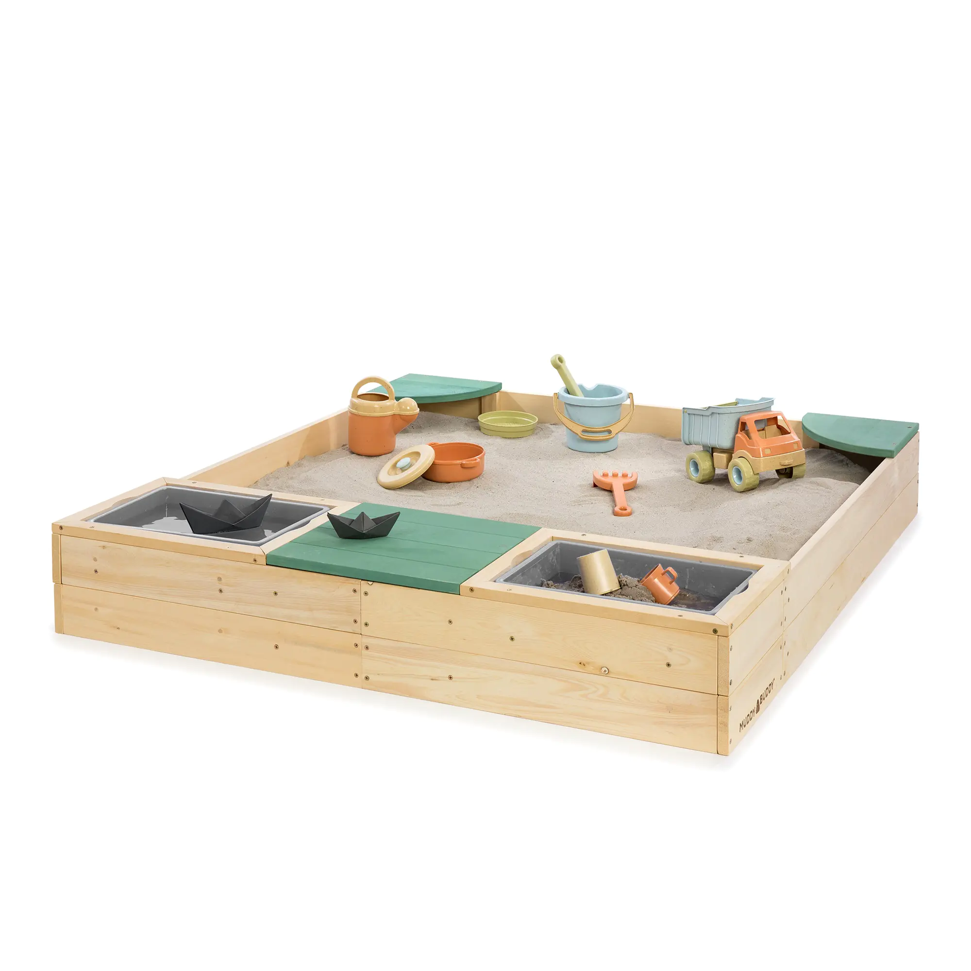 Muddy Buddy Sandkasten Beach Rebel 135 x 125 x 20 cm Muddy Buddy Sandkasten Beach Rebel 135 x 125 x 20 cm