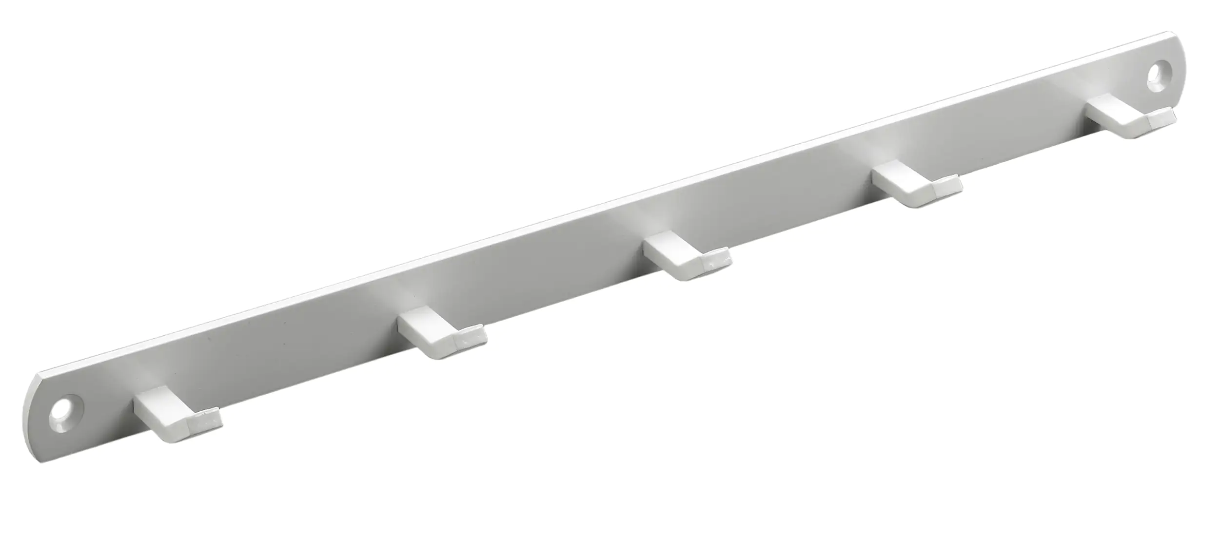 Hettich Garderobenleiste 5 Haken 34,0 x 2,0 x 3,0 cm weiß Hettich Garderobenleiste 5 Haken 34,0 x 2,0 x 3,0 cm weiß