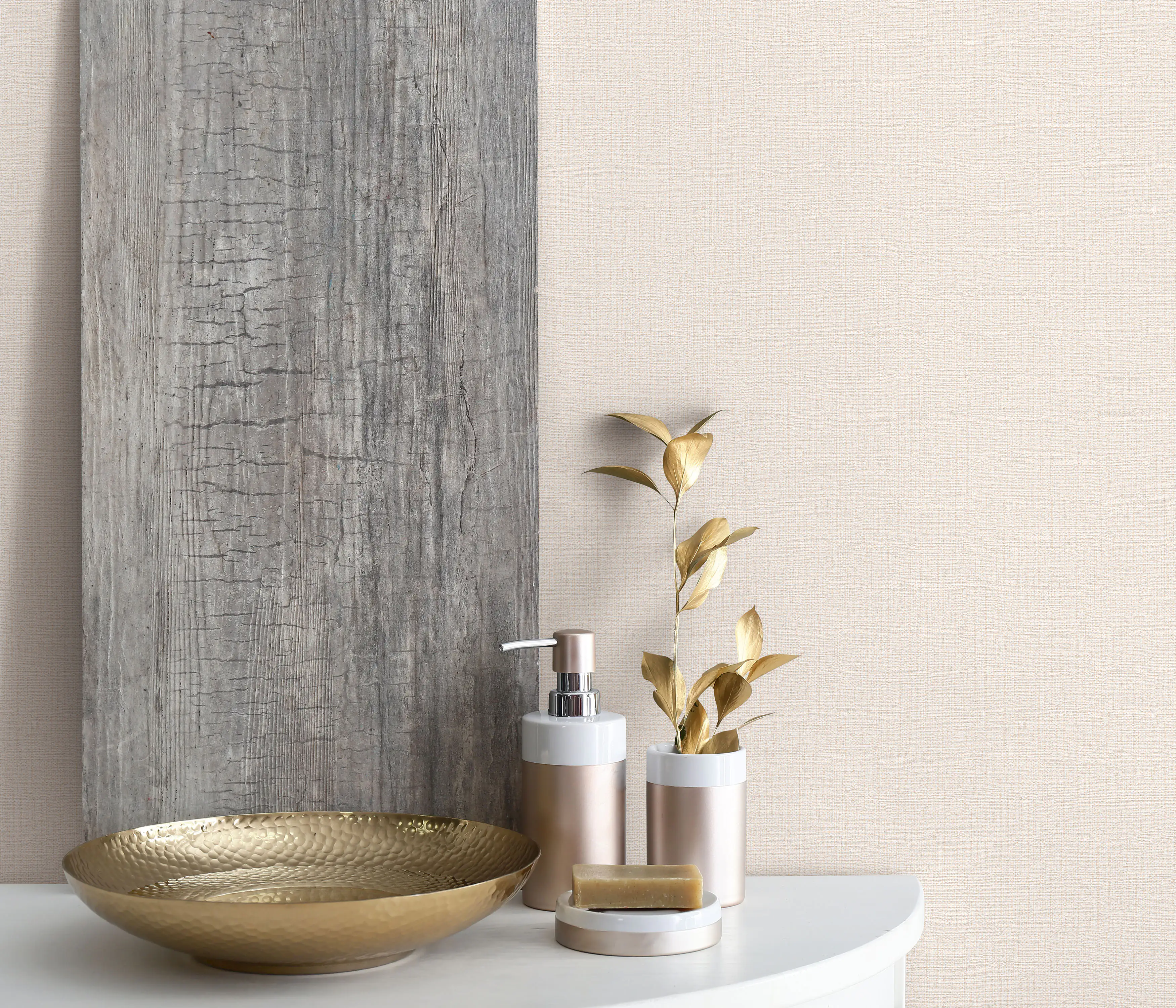 4002790211570_3 Erismann Vliestapete 10215-02 Code Nature uni beige 10,05 x 0,53 m