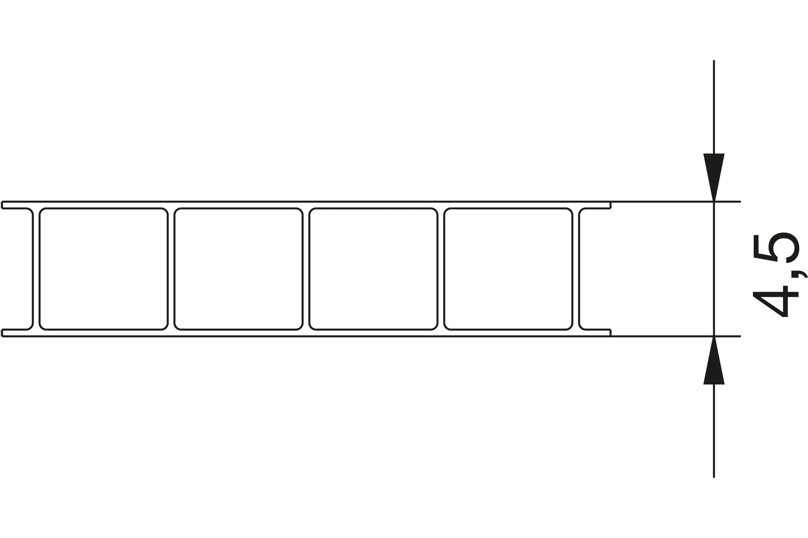Gutta Polycarbonat-Doppelstegplatte 150 x 70 cm 4,5 mm klar Gutta Polycarbonat-Doppelstegplatte 150 x 70 cm 4,5 mm klar