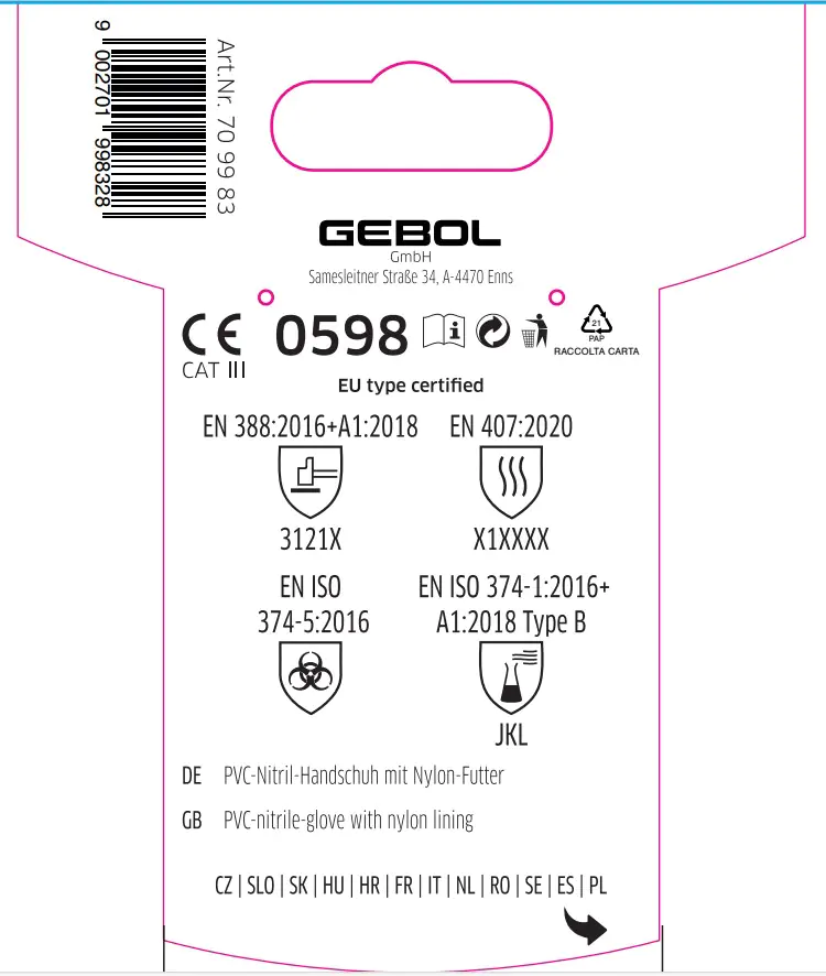 Gebol Handschuh Grip Tech  