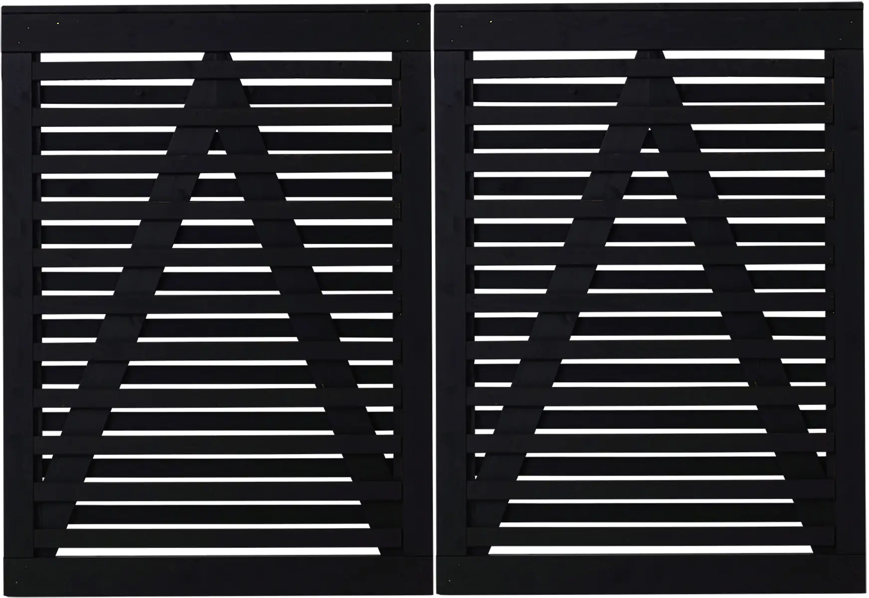 Plus Doppeltor Osaka 200 x 136 cm RAL 9005 Schwarz