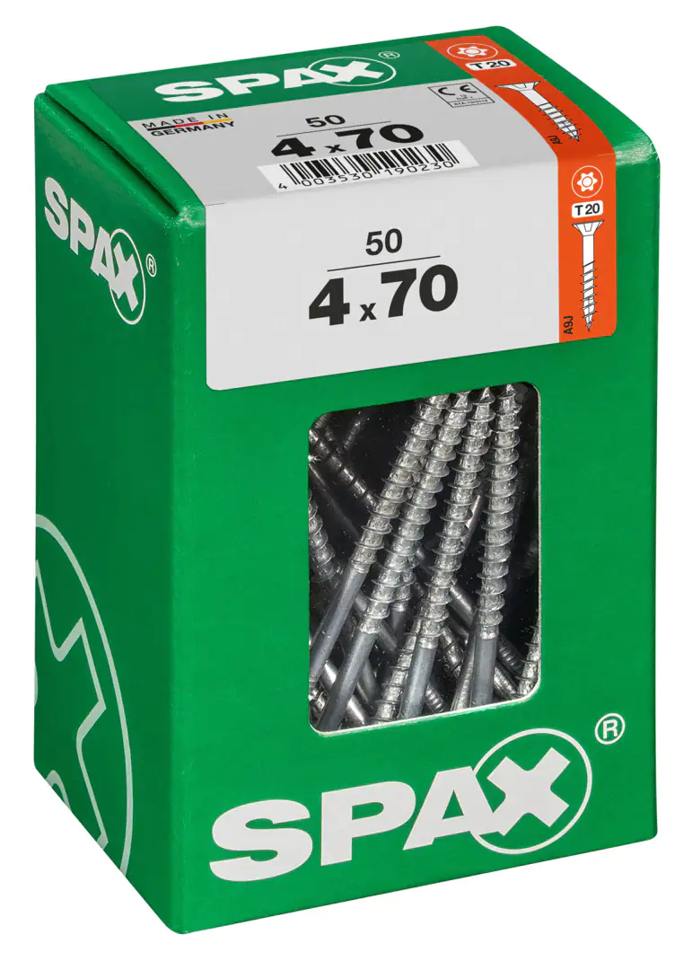 Spax Universalschrauben 4.0 x 70 mm TX 20 - 50 Stk. Spax Universalschrauben 4.0 x 70 mm TX 20 - 50 Stk.
