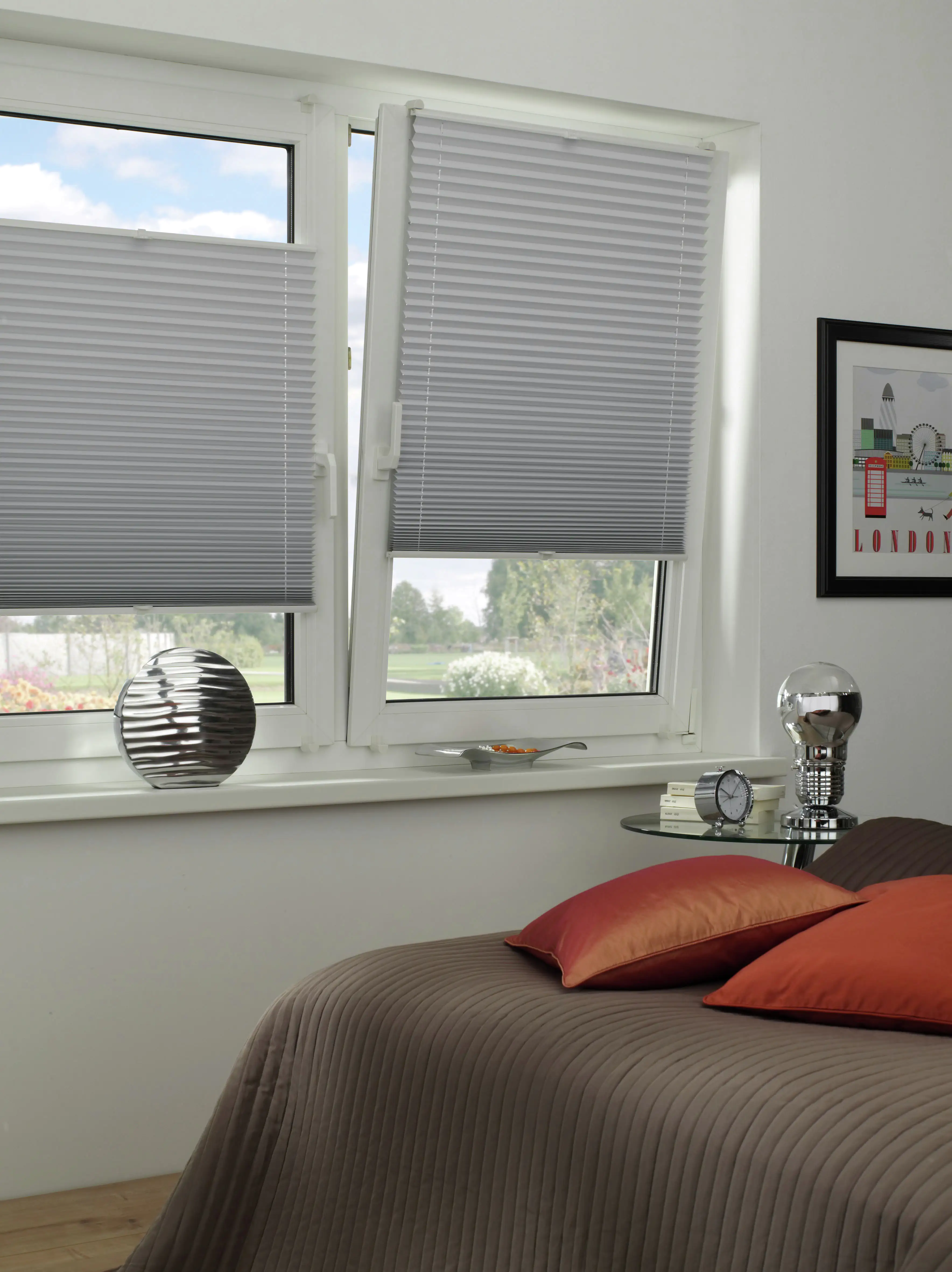 Gardinia EasyFix Plissee Thermo weiß, 80 x 130 cm