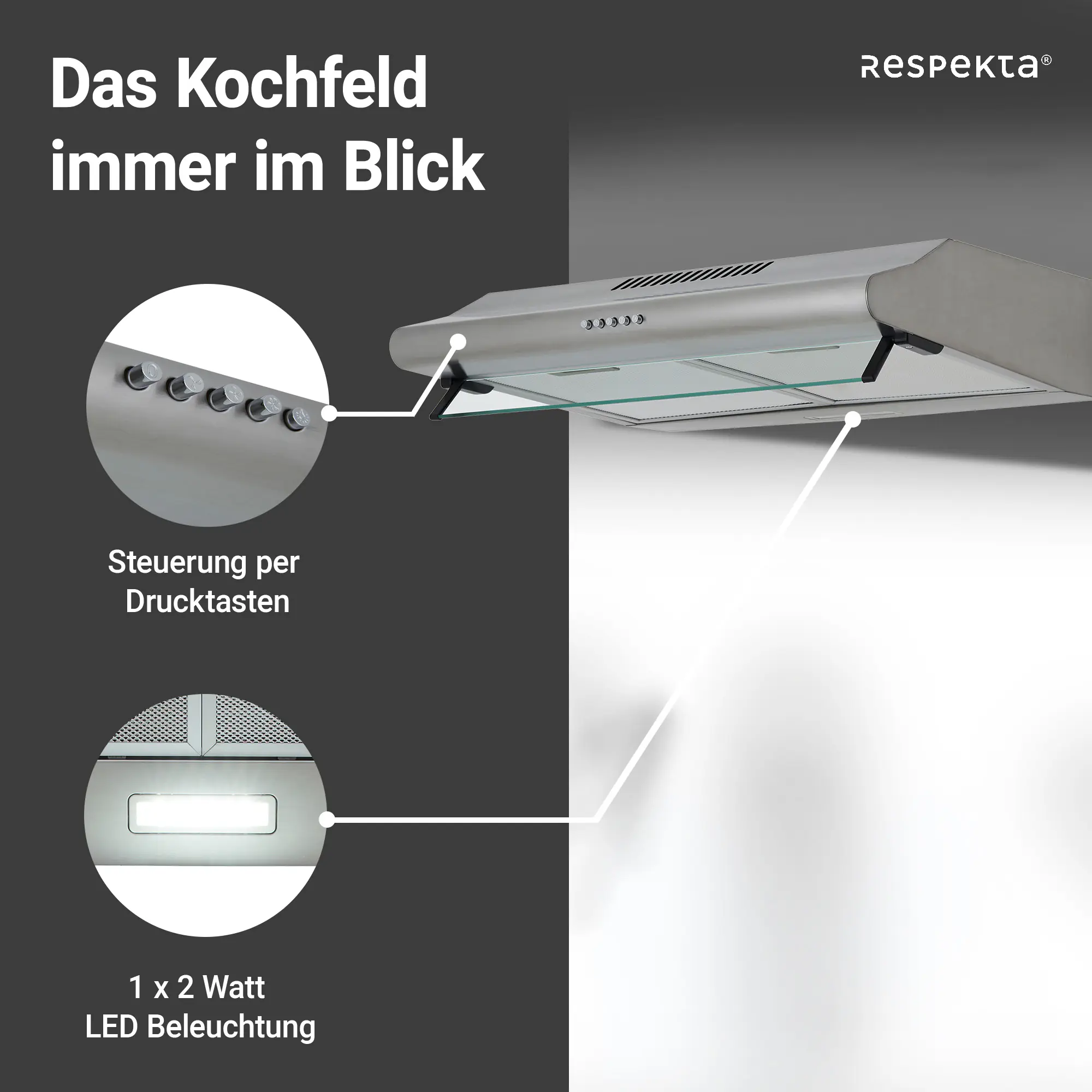 respekta Unterbauhaube Edelstahl 60 cm Typ / Modell: CH 1259 IXCN 60 cm respekta Unterbauhaube Edelstahl 60 cm Typ / Modell: CH 1259 IXCN 60 cm