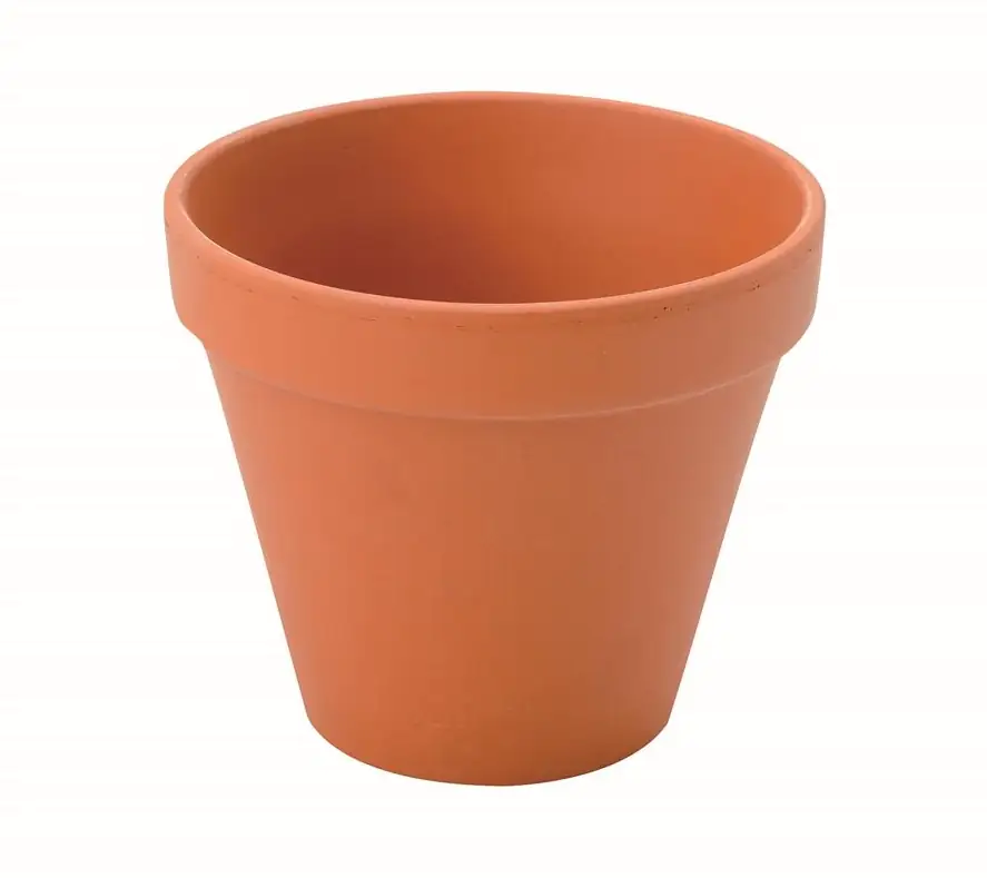 Tontopf terracotta 6 cm Trayverpackung mit EAN-Code