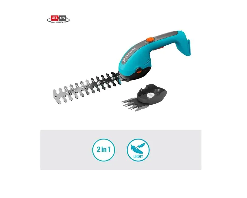 Gardena Akku-Gras- und Strauchschere PowerCut 20/18V P4A Solo