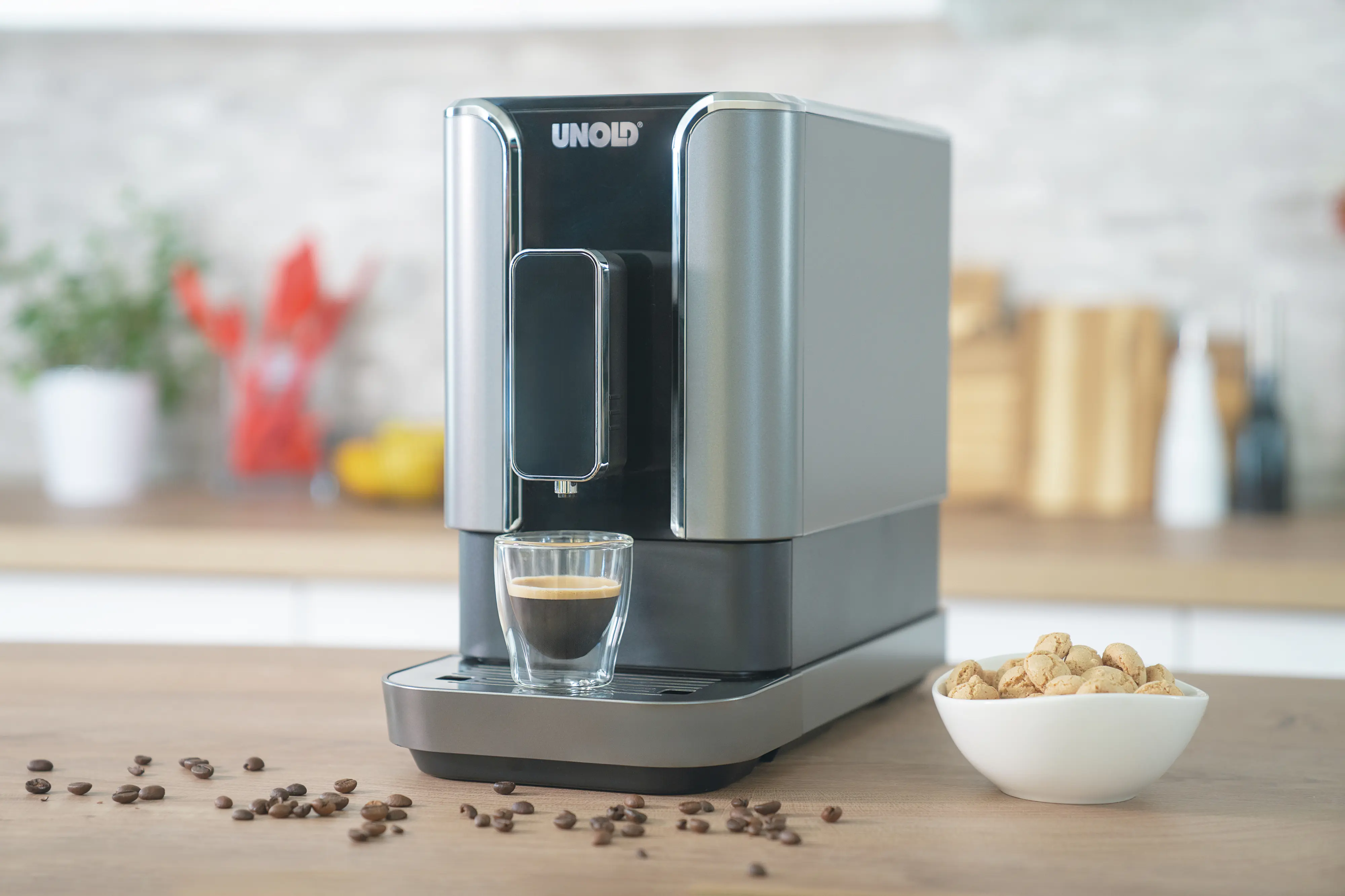 Unold Kaffeevollautomat LUCA 28835 19 Bar 1,2 L schwarz/silber