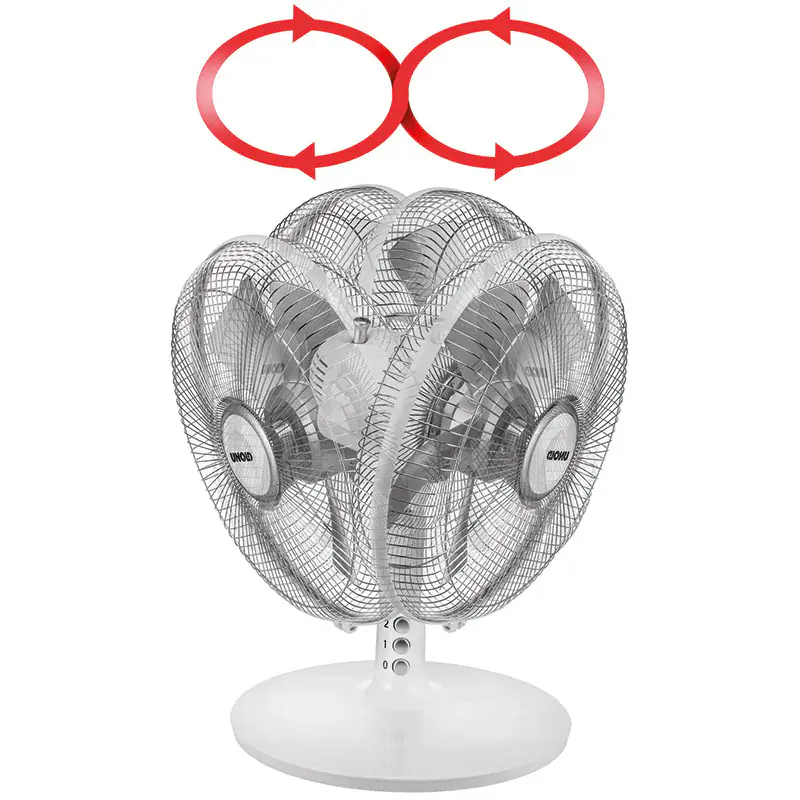 Unold Tischventilator Silverline Ø 25 cm 2 Stufen weiß