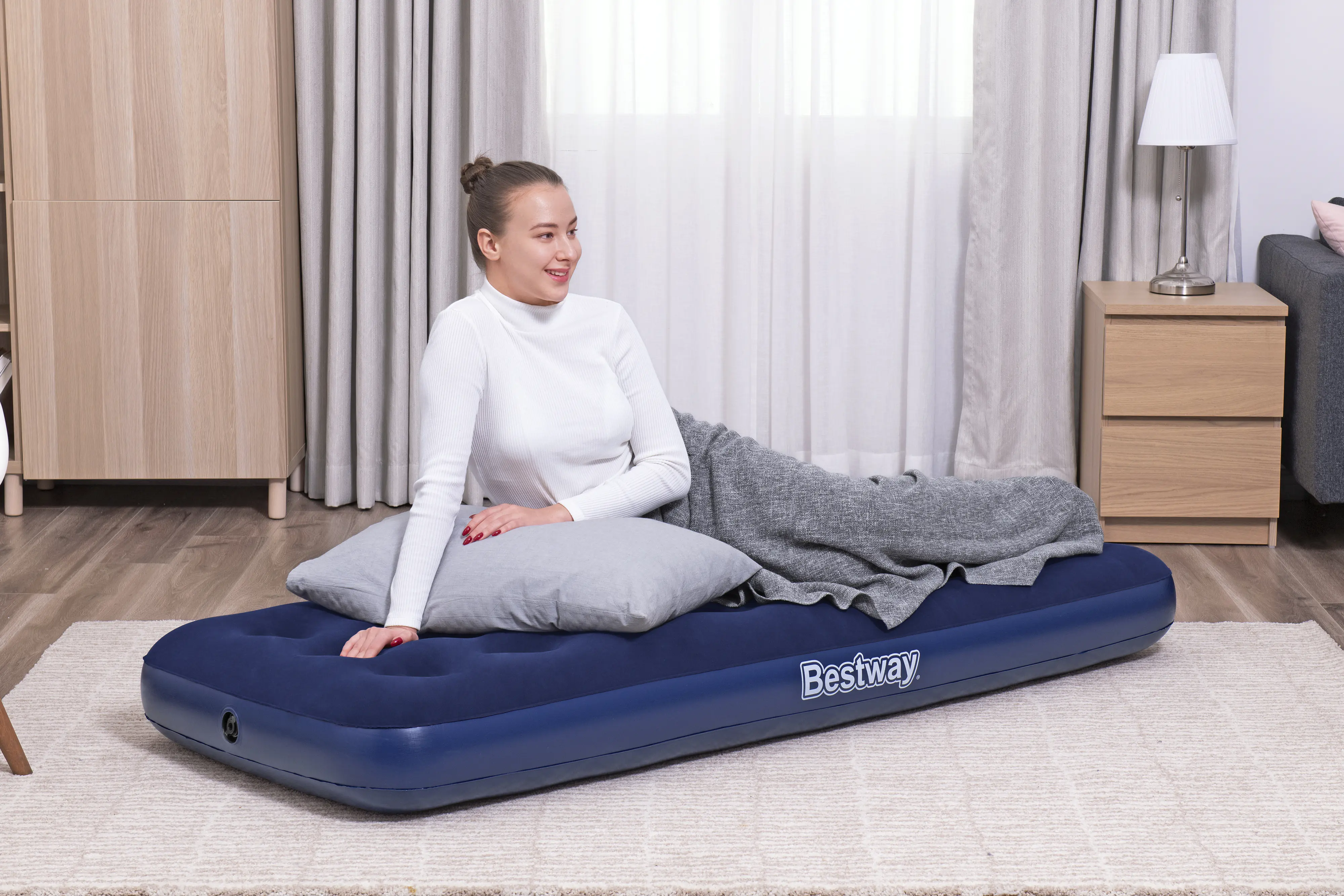 Bestway Luftbett dunkelblau 185 x 76 x 22 cm Bestway Luftbett dunkelblau 185 x 76 x 22 cm