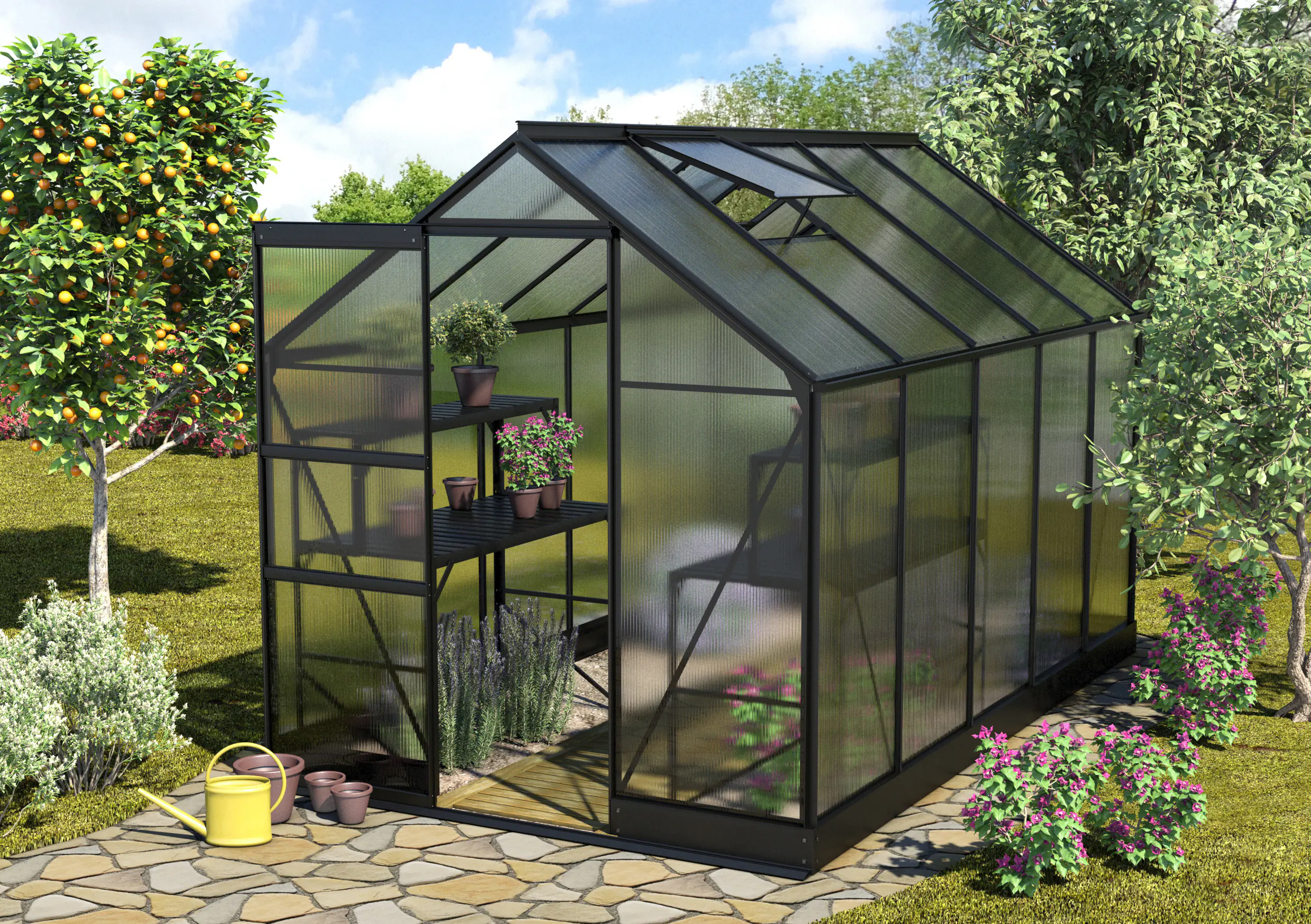 Vitavia Gewächshaus Apollo 6200 195 x 323 cm 4 mm Hohlkammerplatten
