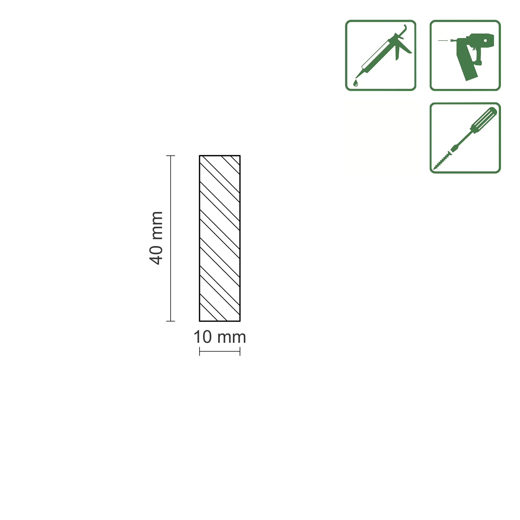 FN Neuhofer Flachleiste 210 cm 40 x 10 mm Buche
