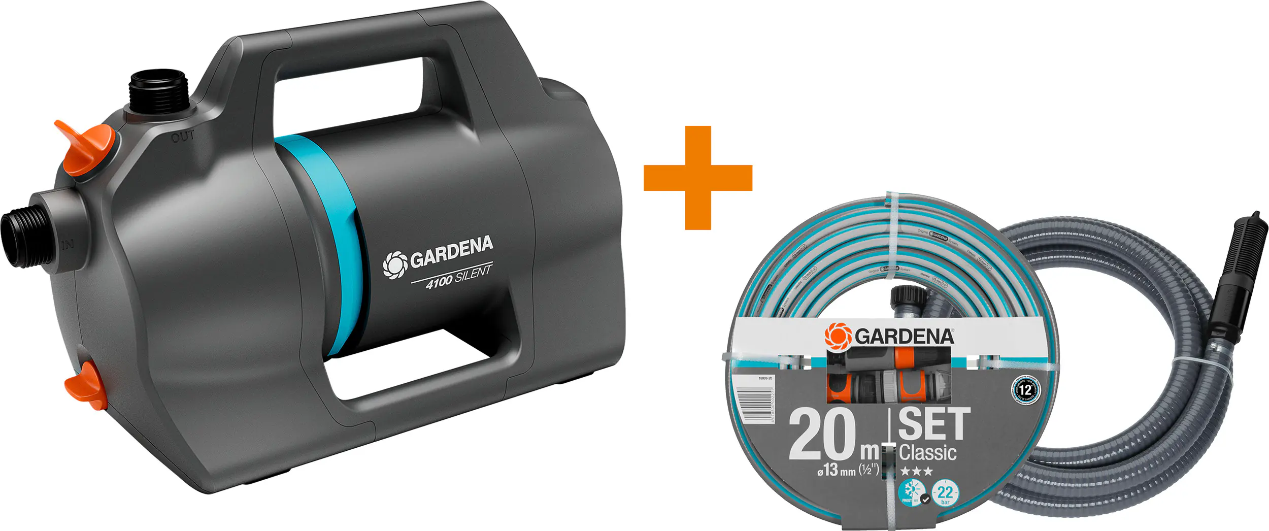 Gardena Gartenpumpe 4100 Silent Set 4.100 l/ h 550 Watt Gardena Gartenpumpe 4100 Silent Set 4.100 l/ h 550 Watt