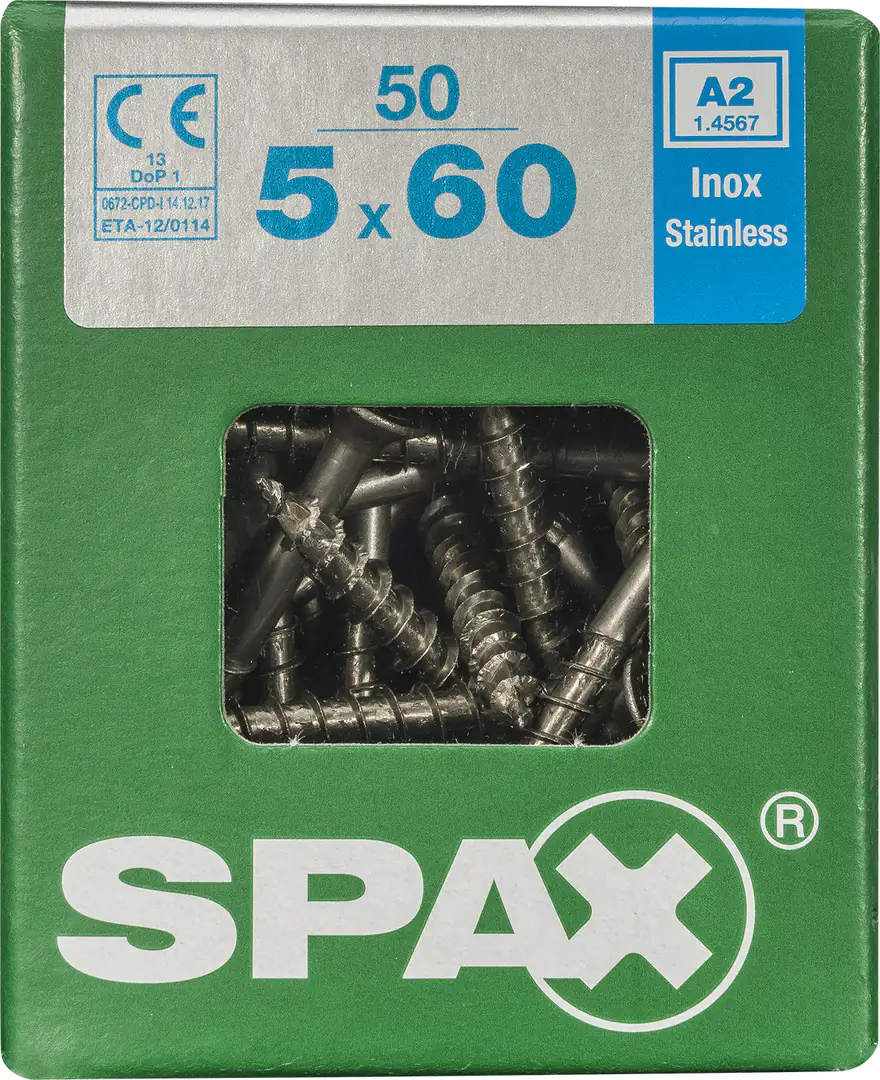 Spax Universalschrauben 5.0 x 60 mm TX 20 Senkkopf - 50 Stk.