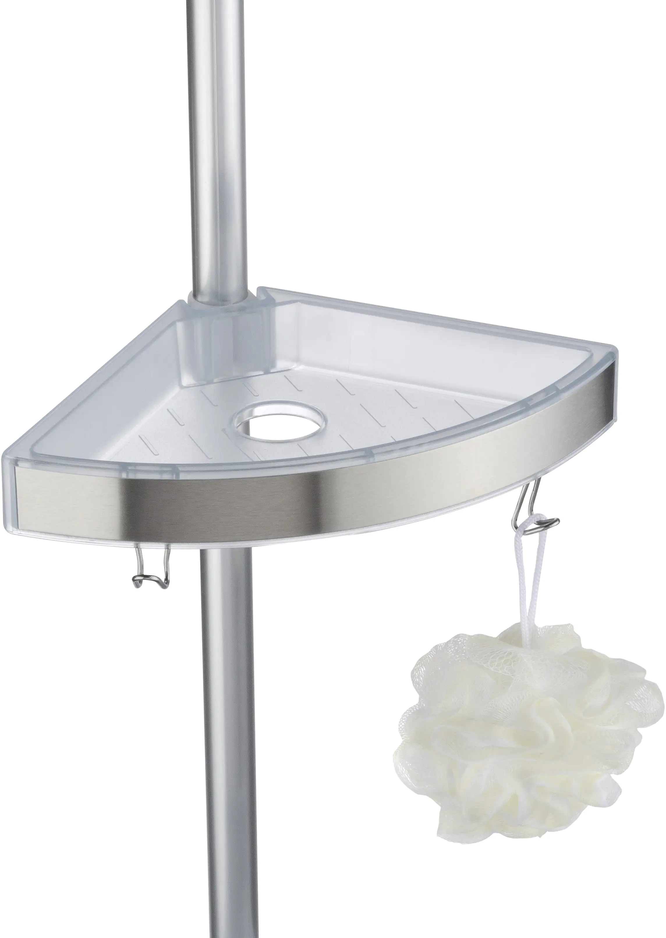 4008838203491_2667507 Wenko Teleskop Duschecke Premium Aluminium, chrom, 3 Ablagen