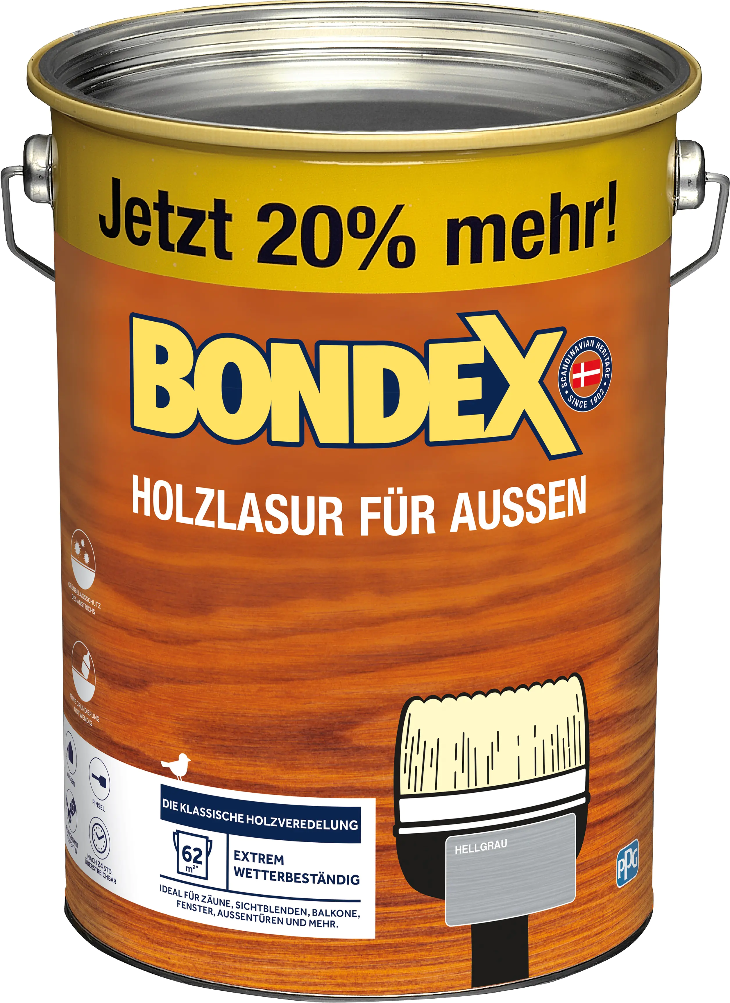 Bondex Holzlasur 4,8 L hellblaugrau