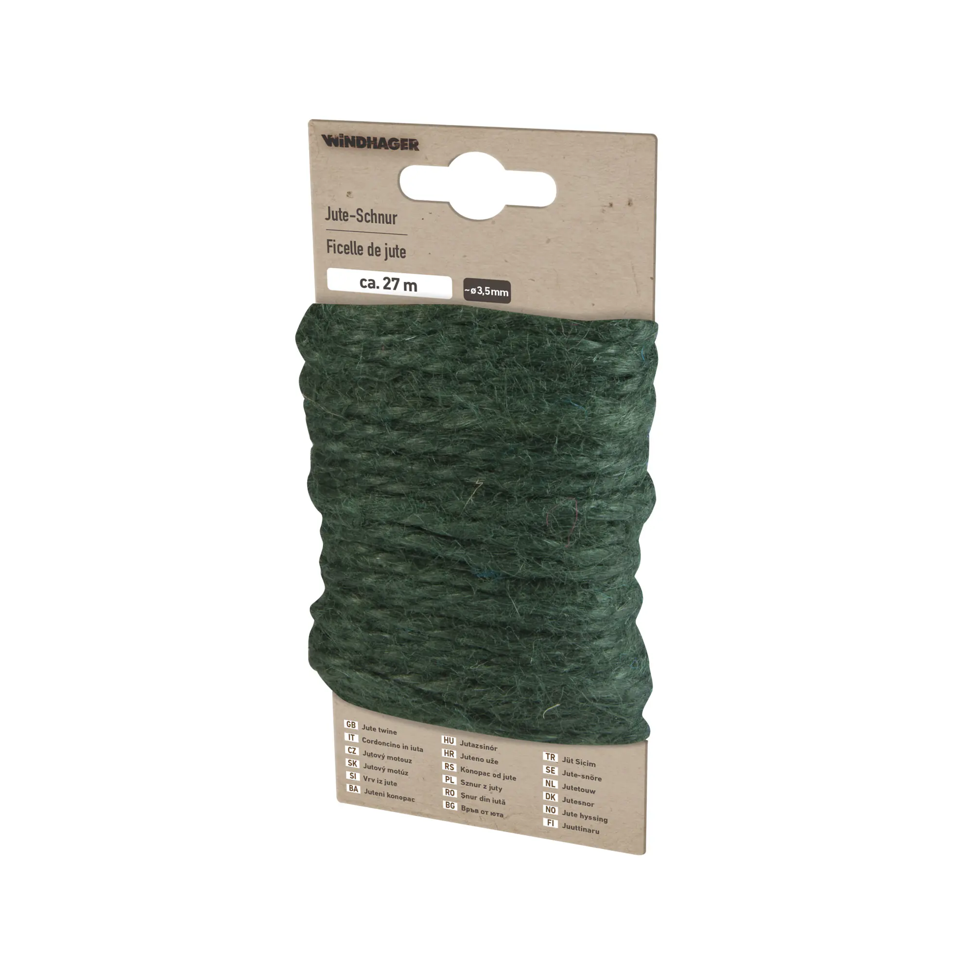 Windhager Jute-Schnur 27 m, grün