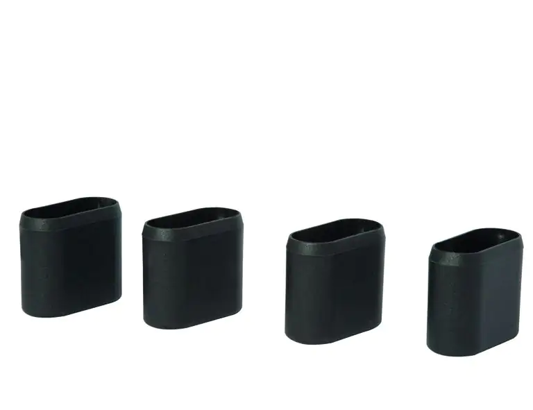 Siena Garden universal Fußkappen 4er-Set, schwarz, oval