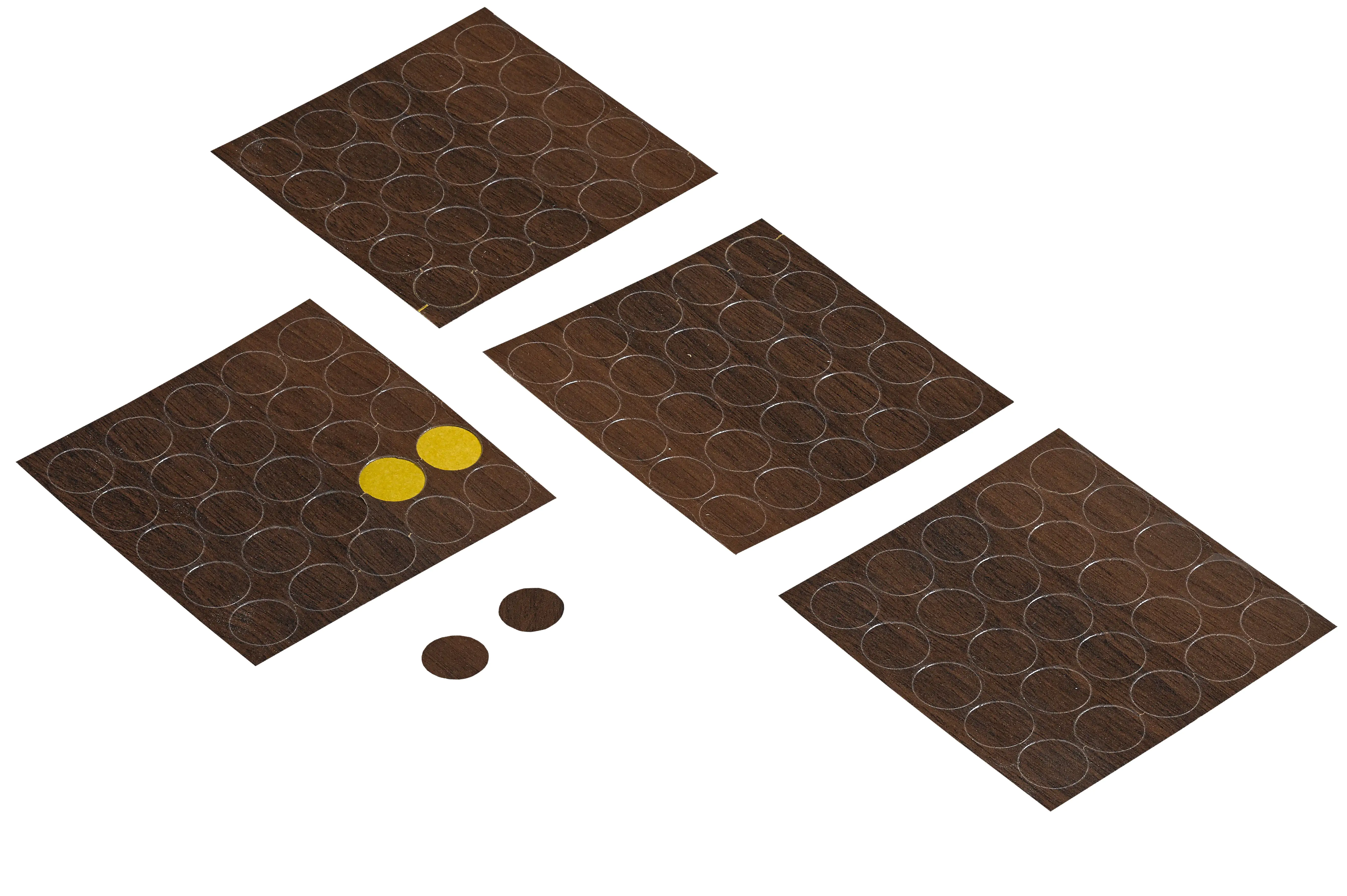 Hettich Möbelpflaster walnussfarben Ø 14 mm, 100 Stück