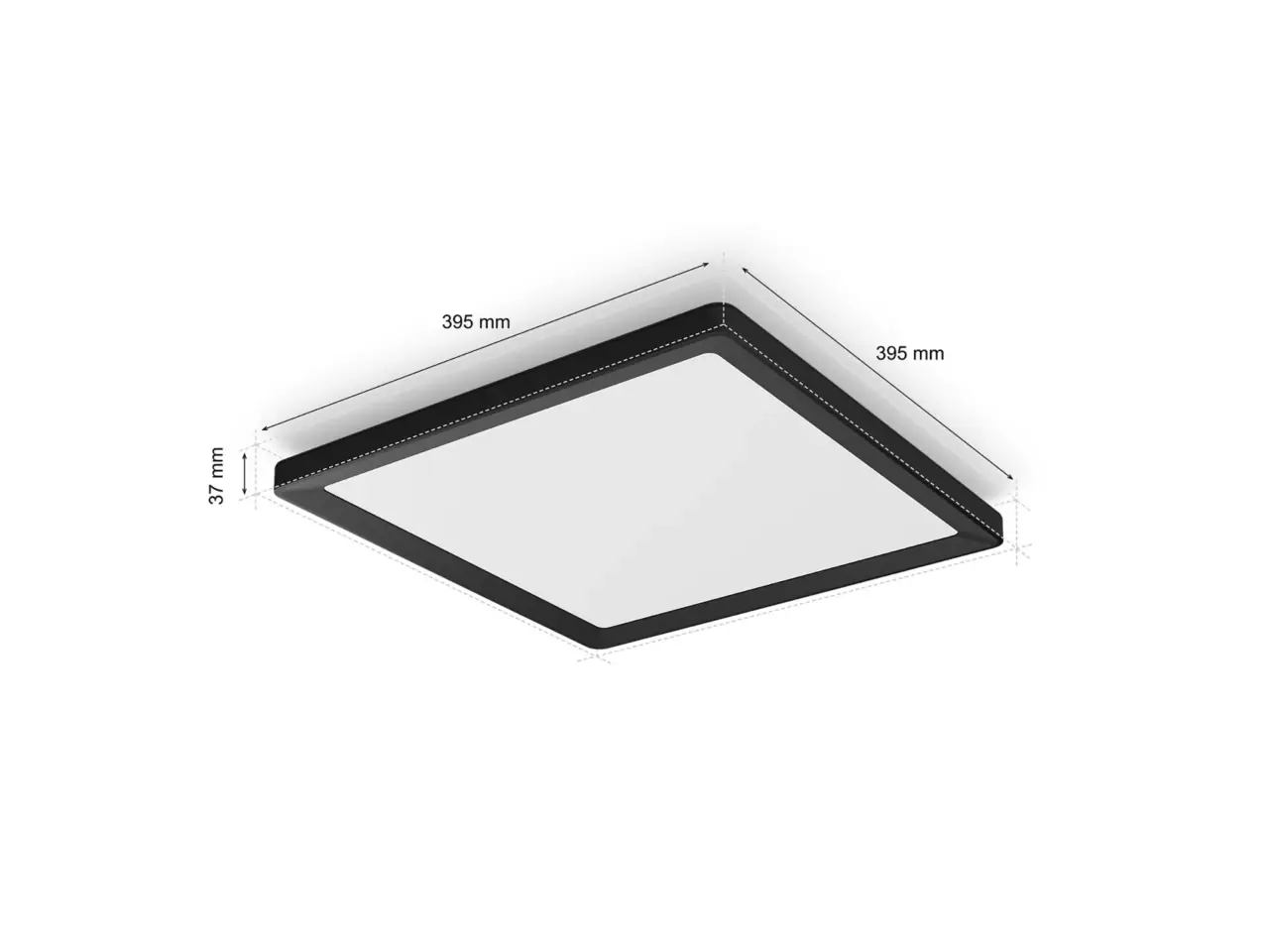 Philips Hue LED Deckenleuchte Tento + Bridge eckig schwarz 39,5 x 39,5 cm warmweiß-kaltweiß Philips Hue LED Deckenleuchte Tento + Bridge eckig schwarz 39,5 x 39,5 cm warmweiß-kaltweiß