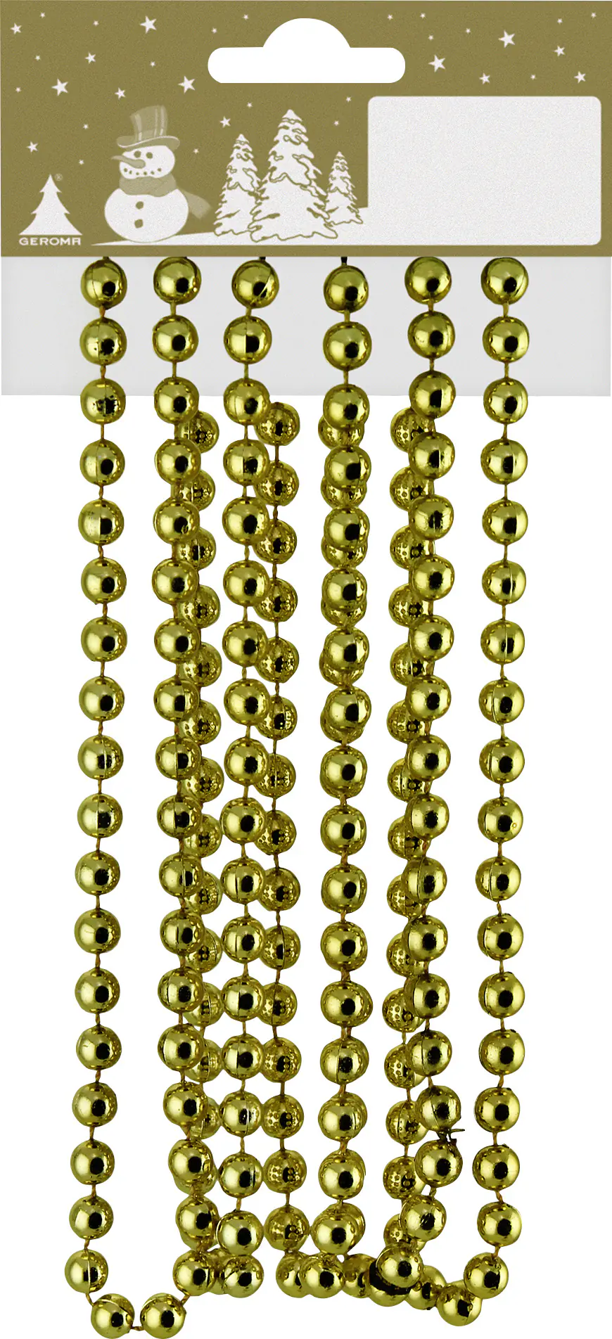 Perlenkette aus Kunststoff 180 cm gold
