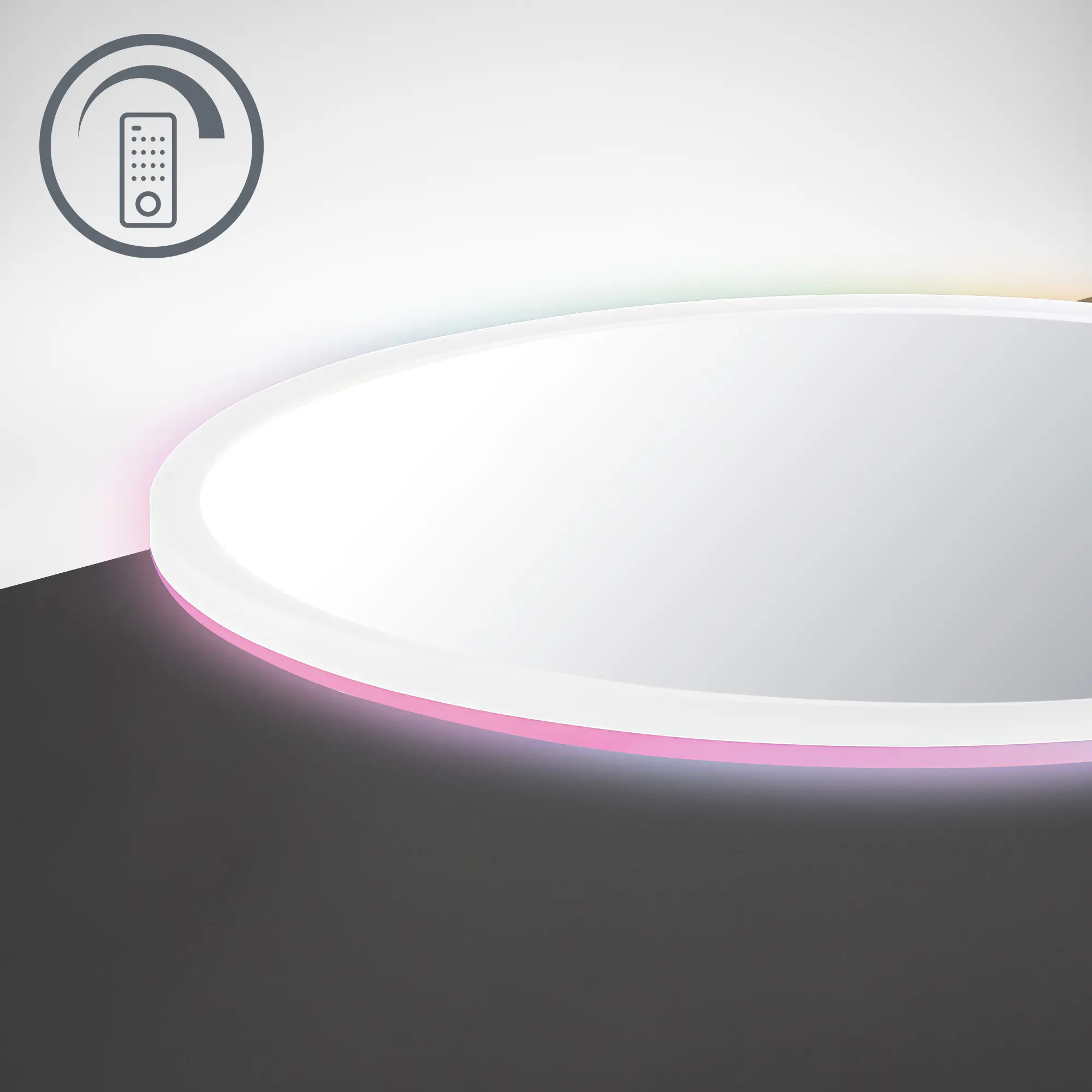 Briloner LED-Panelleuchte Slim Ø 42 cm weiß RGB dimmbar