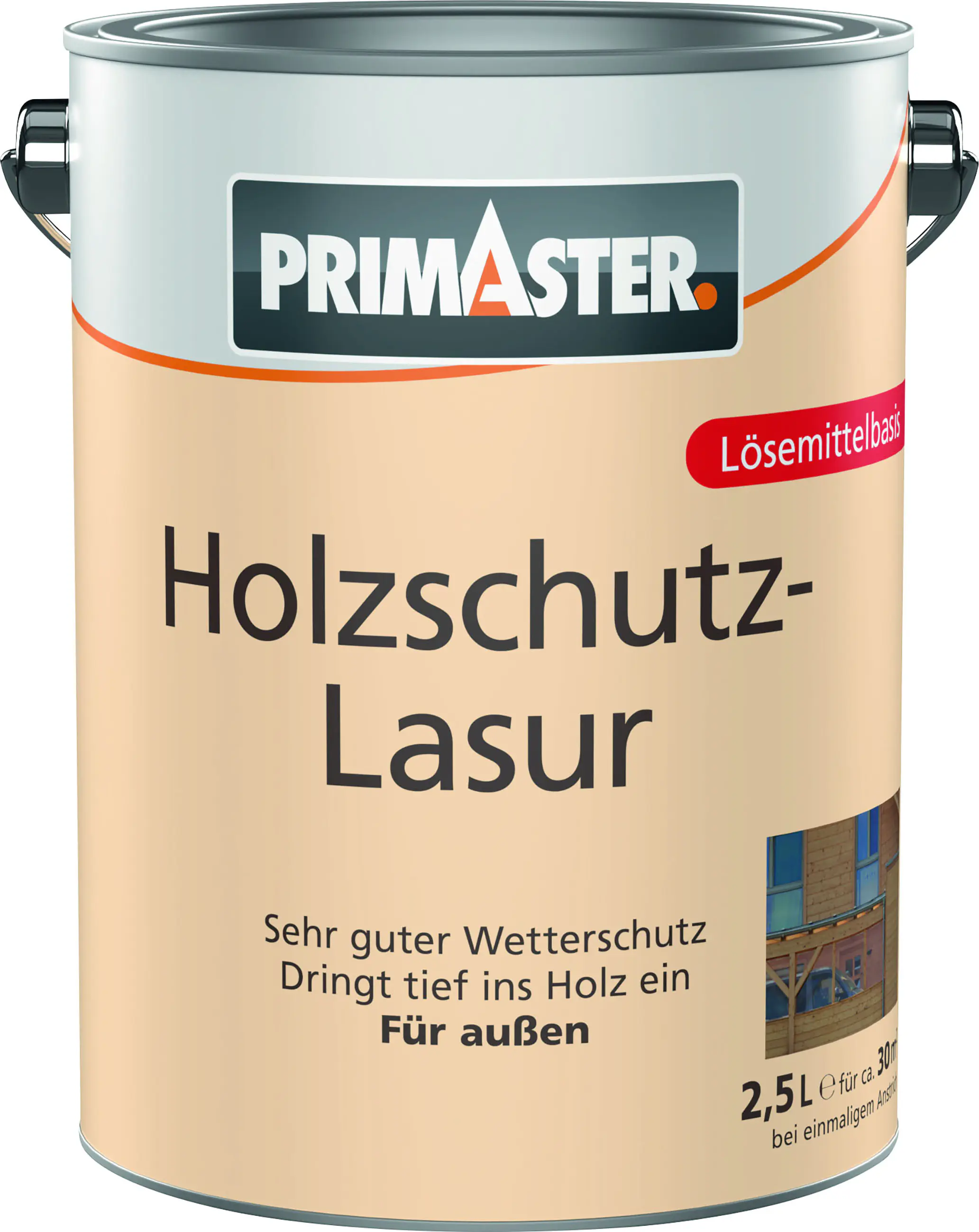 Primaster Holzschutz-Lasur 2,5 L grau