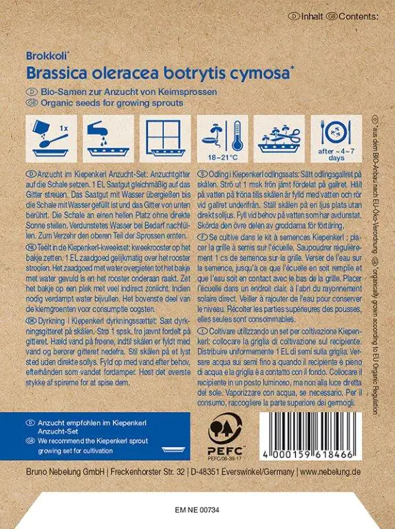 Kiepenkerl Profi-Line Brokkoli Brassica oleracea var. italica, Inhalt: 20 g