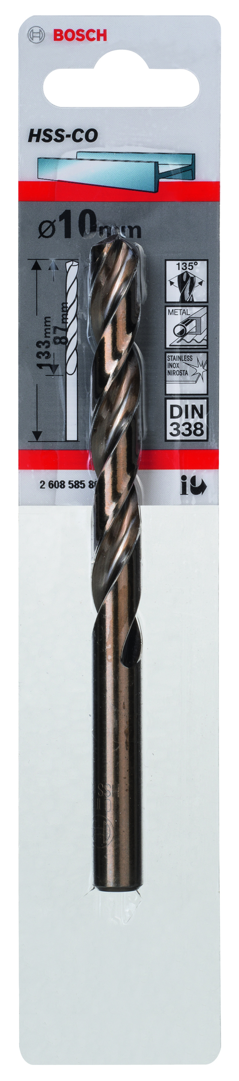 Bosch Metallbohrer HSSCo DIN 338 10 mm kaufen Globus Baumarkt