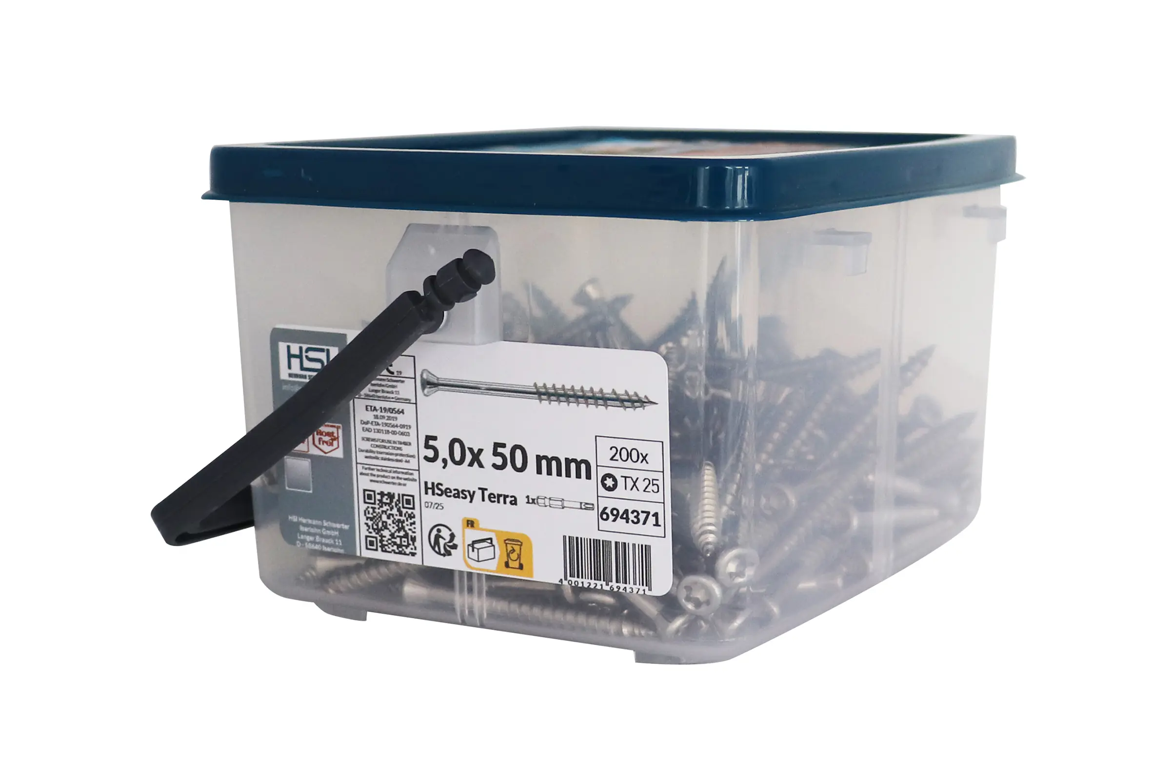 HSeasy Terra Terrassenschrauben TX25 Ø 5,0 x 50 mm - 200 Stk.