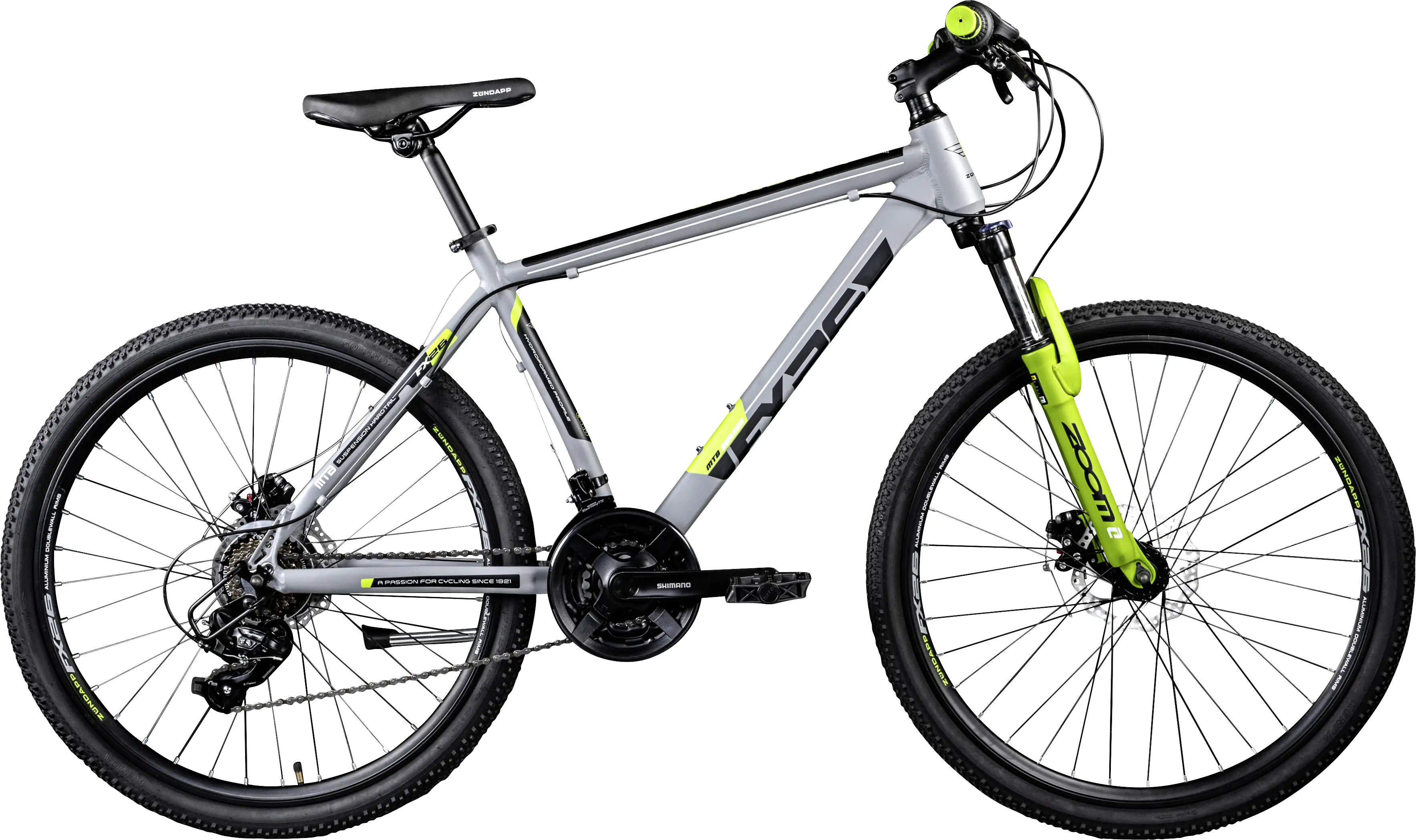 Zündapp Mountainbike FX26 MTB Hardtail 26 Zoll RH 46cm 24-Gang grau grün