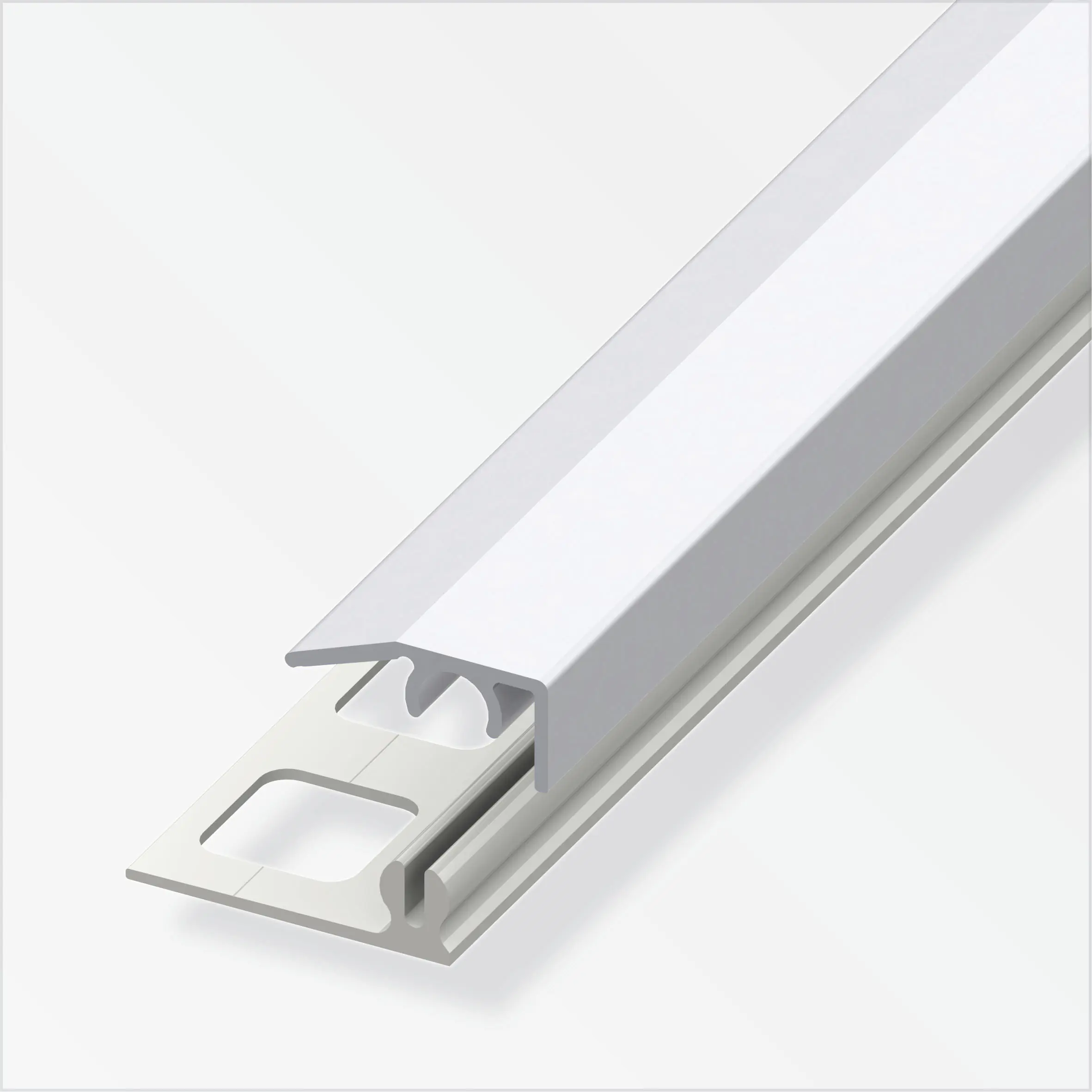 alfer Abschluss-Profil, 8,5 mm 2 m, 19.5 x 7 mm Aluminium eloxiert silber