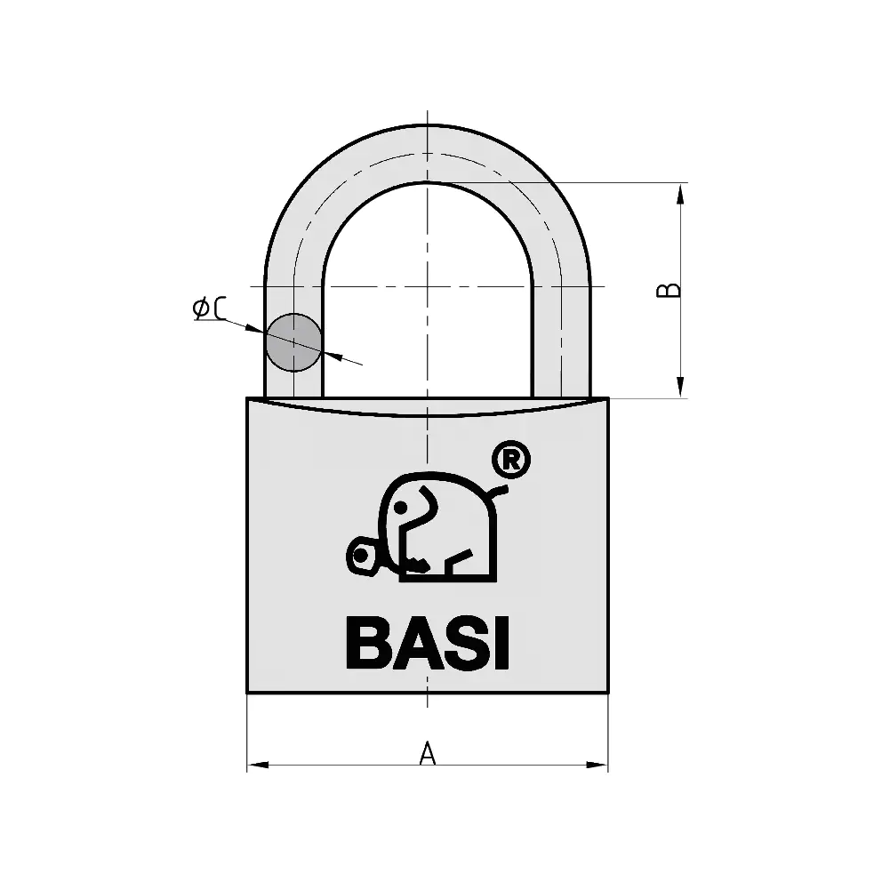 Basi Vorhängeschloss 612 20.0 x 12.0 mm - 1 Stück