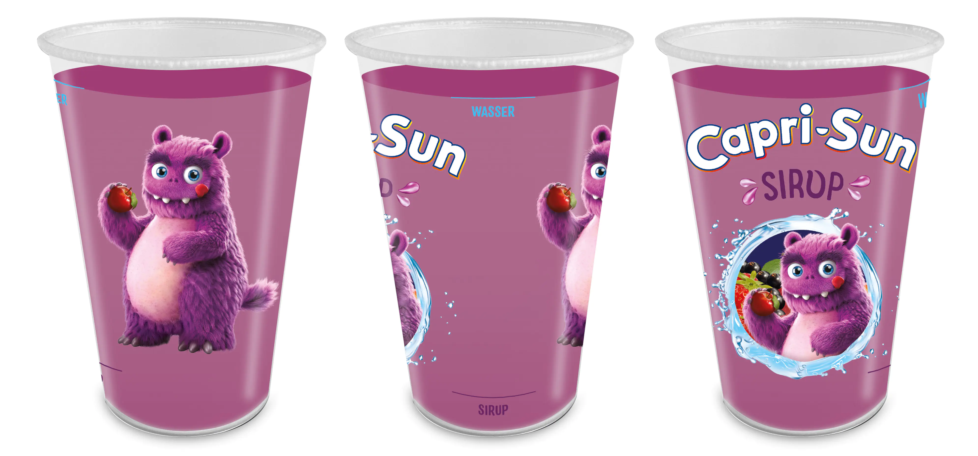 Capri Sun Sirup Monster Alarm 3x 600 ml + Becher