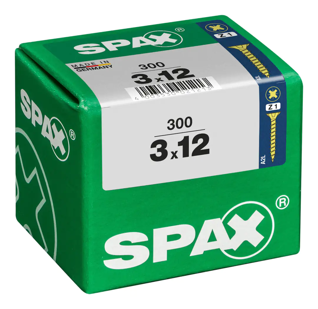 Spax Universalschrauben 3.0 x 12 mm PZ 1 - 300 Stk.