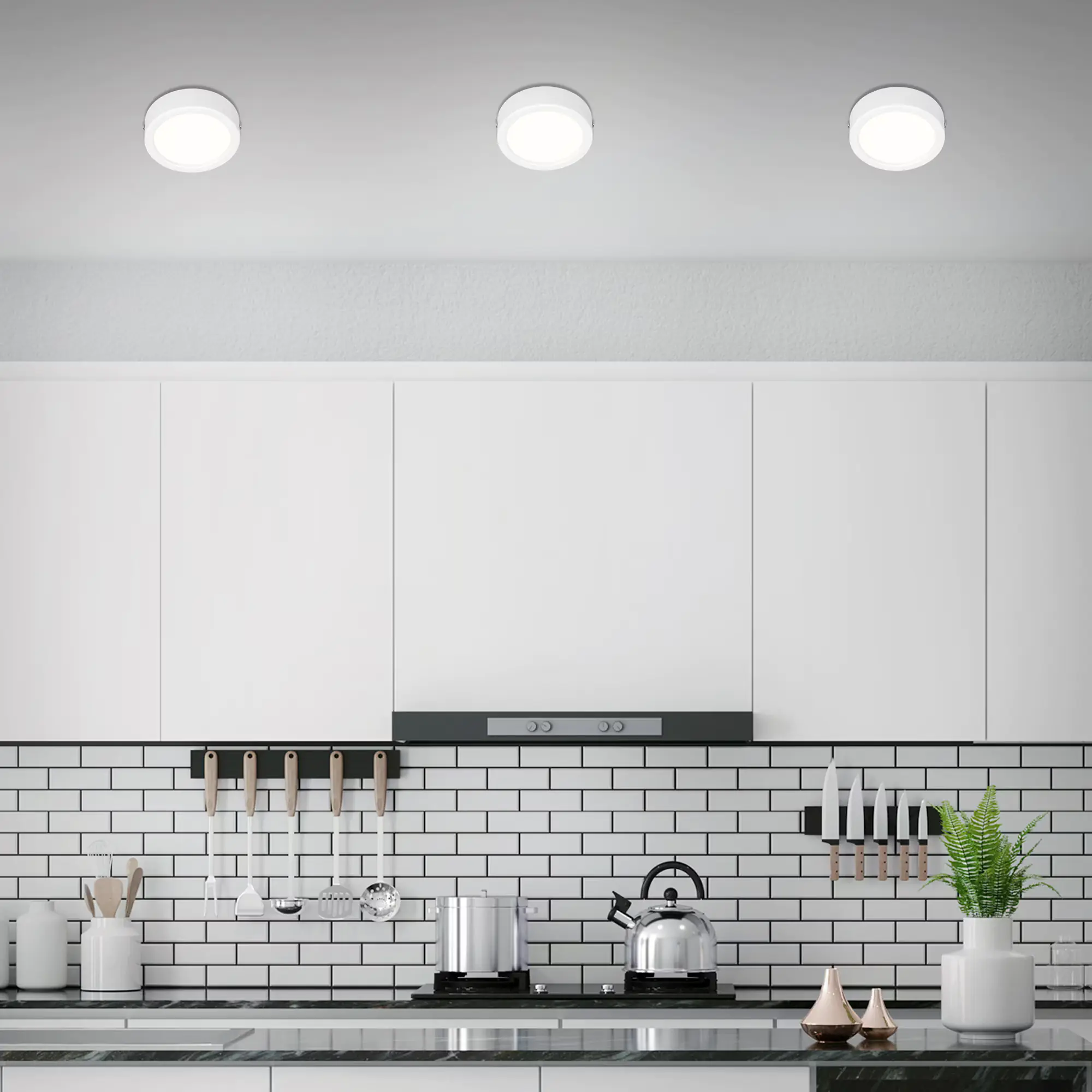 Di-Ka LED Aufbauleuchte Fire Ø 12 cm 7W, neutralweiß Di-Ka LED Aufbauleuchte Fire Ø 12 cm 7W, neutralweiß