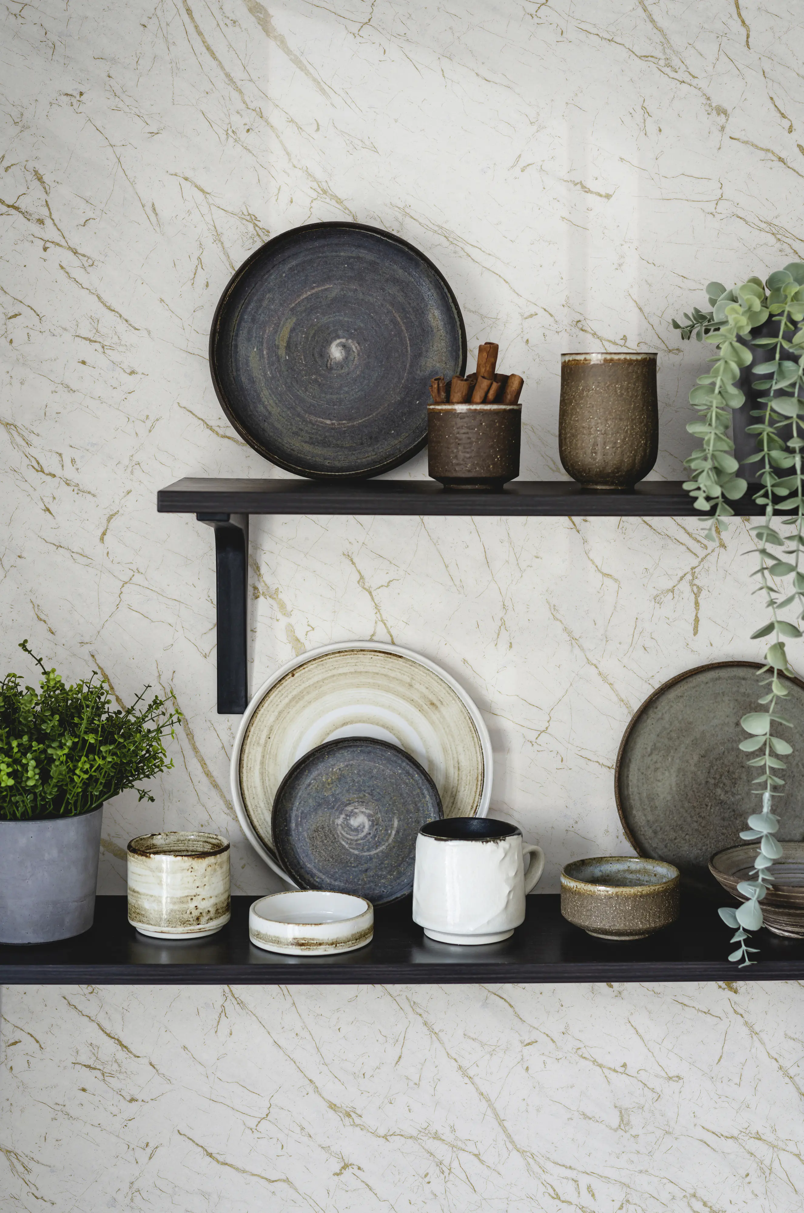 Grosfillex Wandpaneel 3D Optik Mineral Calacatta 260 x 37,5 cm 8 mm 3 Stück