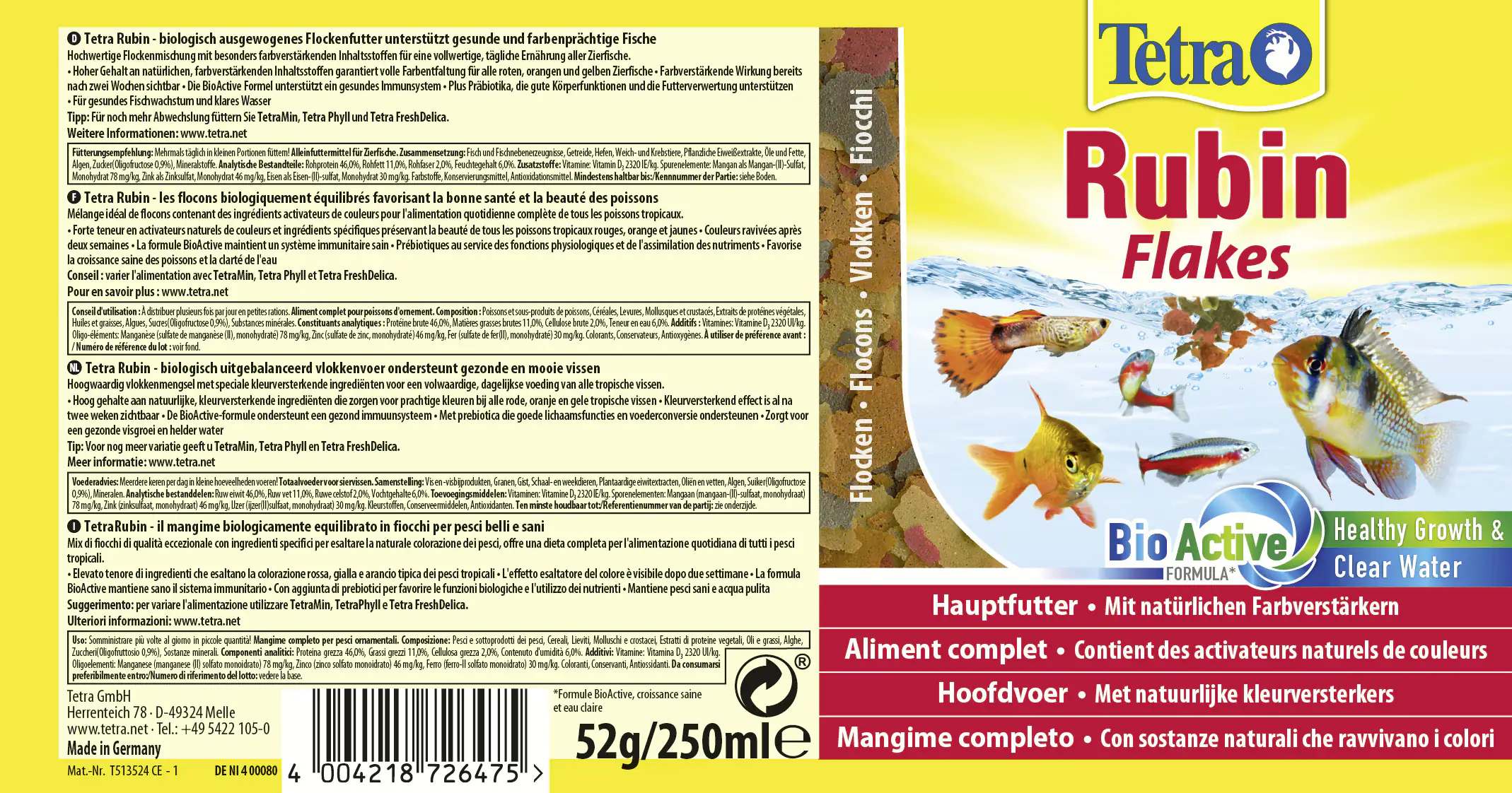 Tetra Rubin 250 ml Tetra Rubin 250 ml