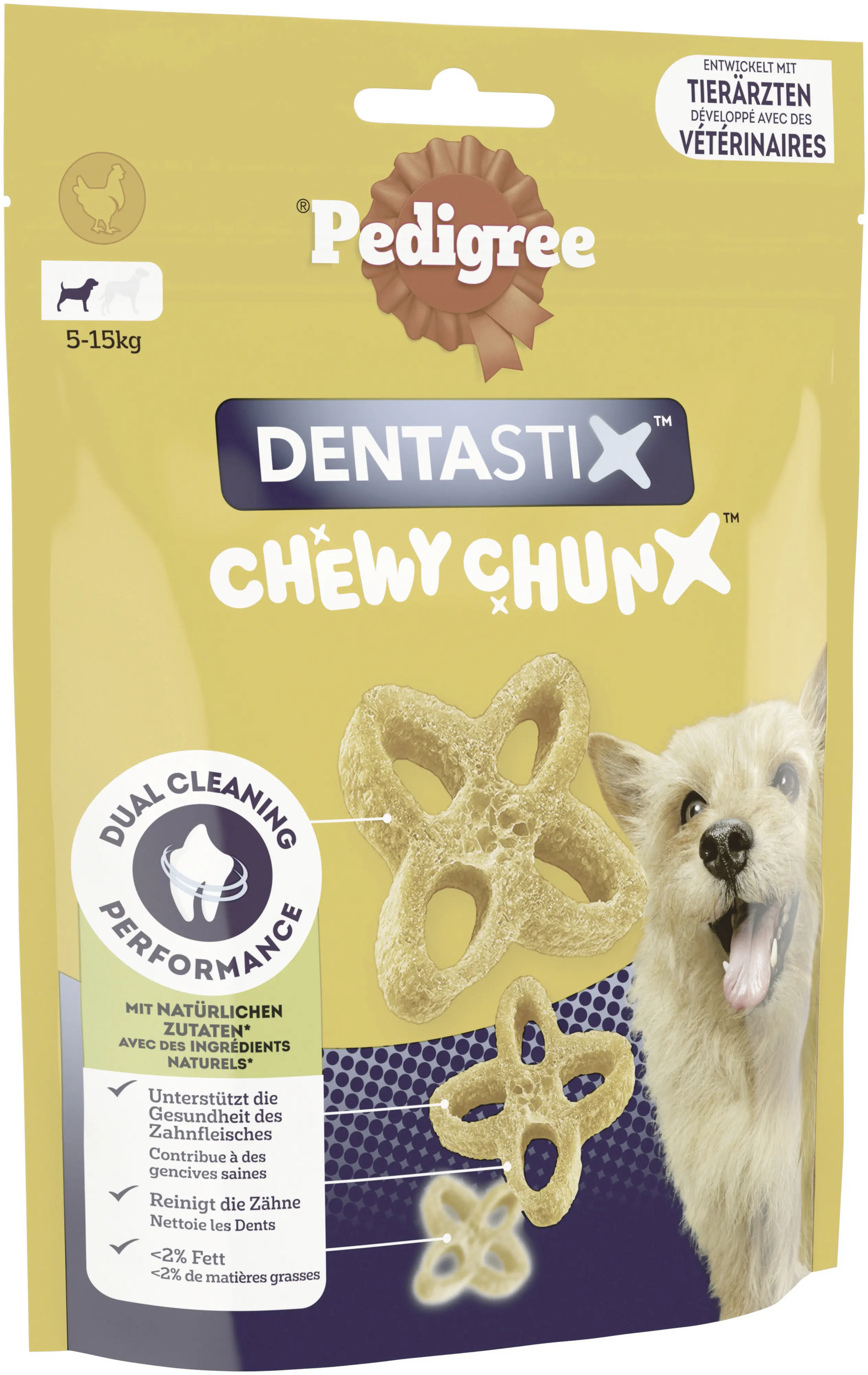 Pedigree Hundesnack Dentastix Chewy Chunx Mini mit Huhn 68 g
