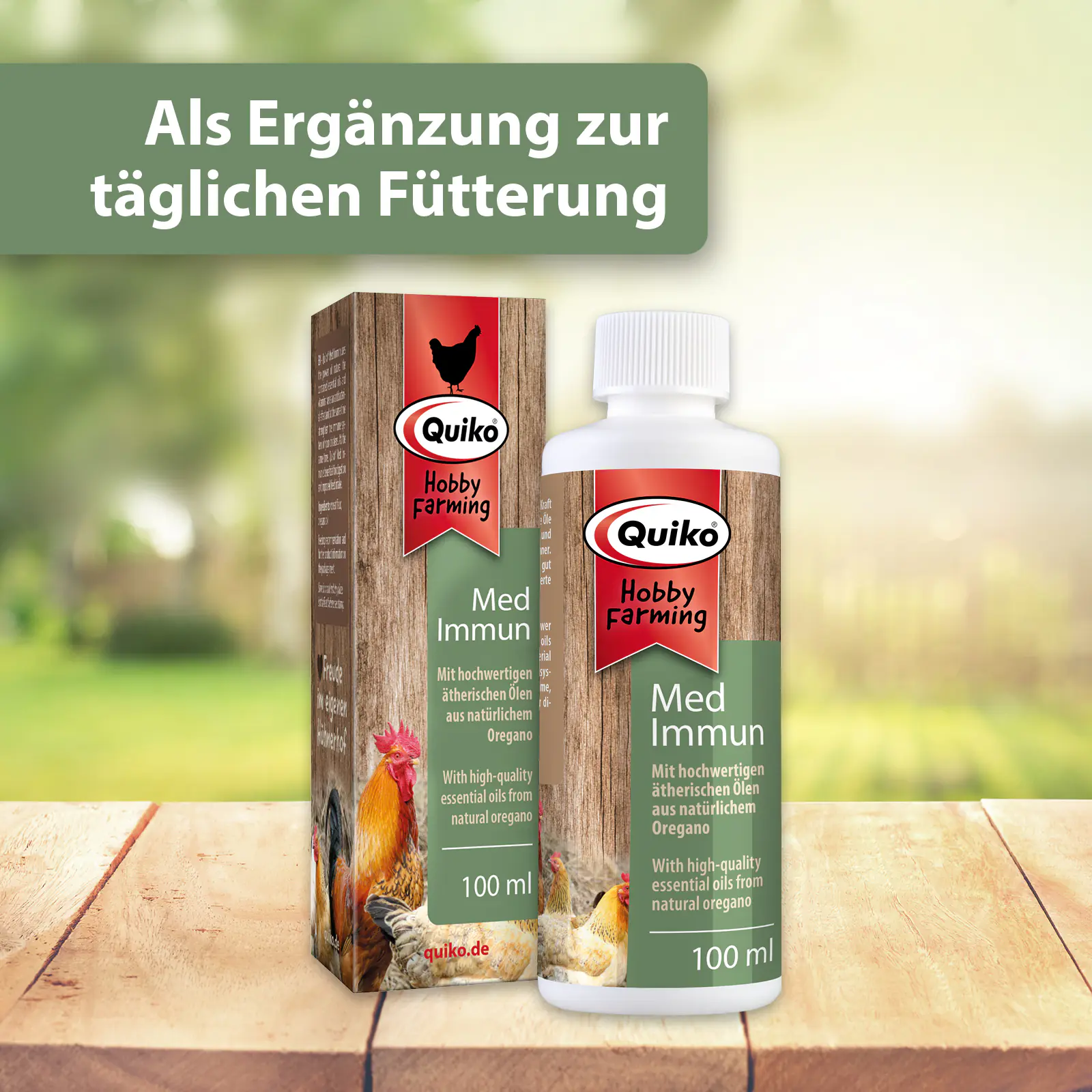 Quiko Hobbyfarming Med Immun für Hühner und Geflügel 100 ml